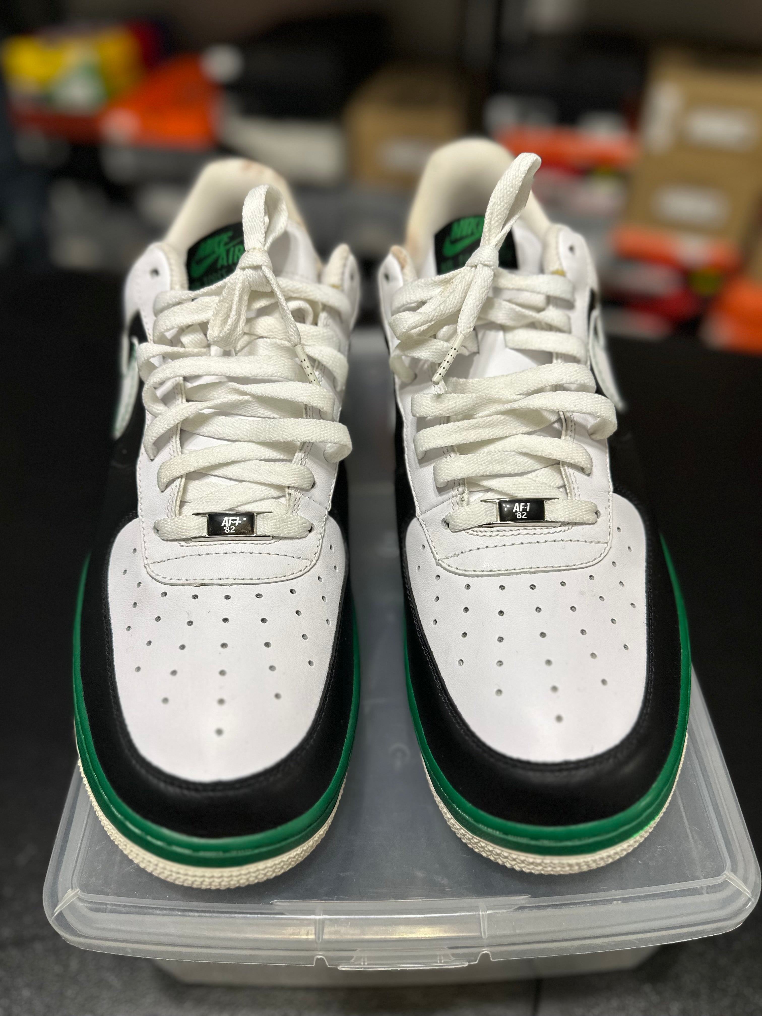Size 14 - AF1 white black green