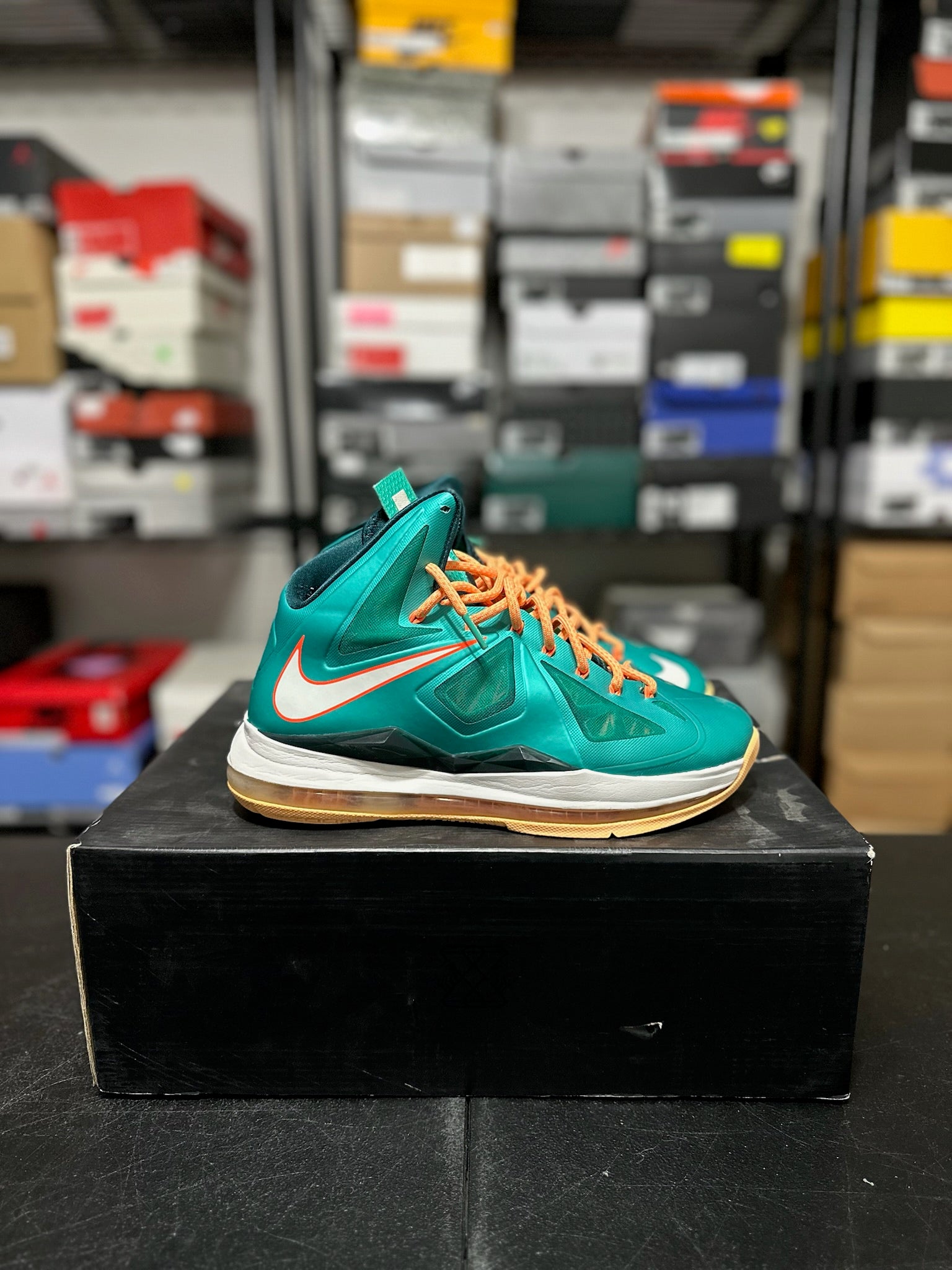 Size 8.5 - LeBron X Miami Dolphins