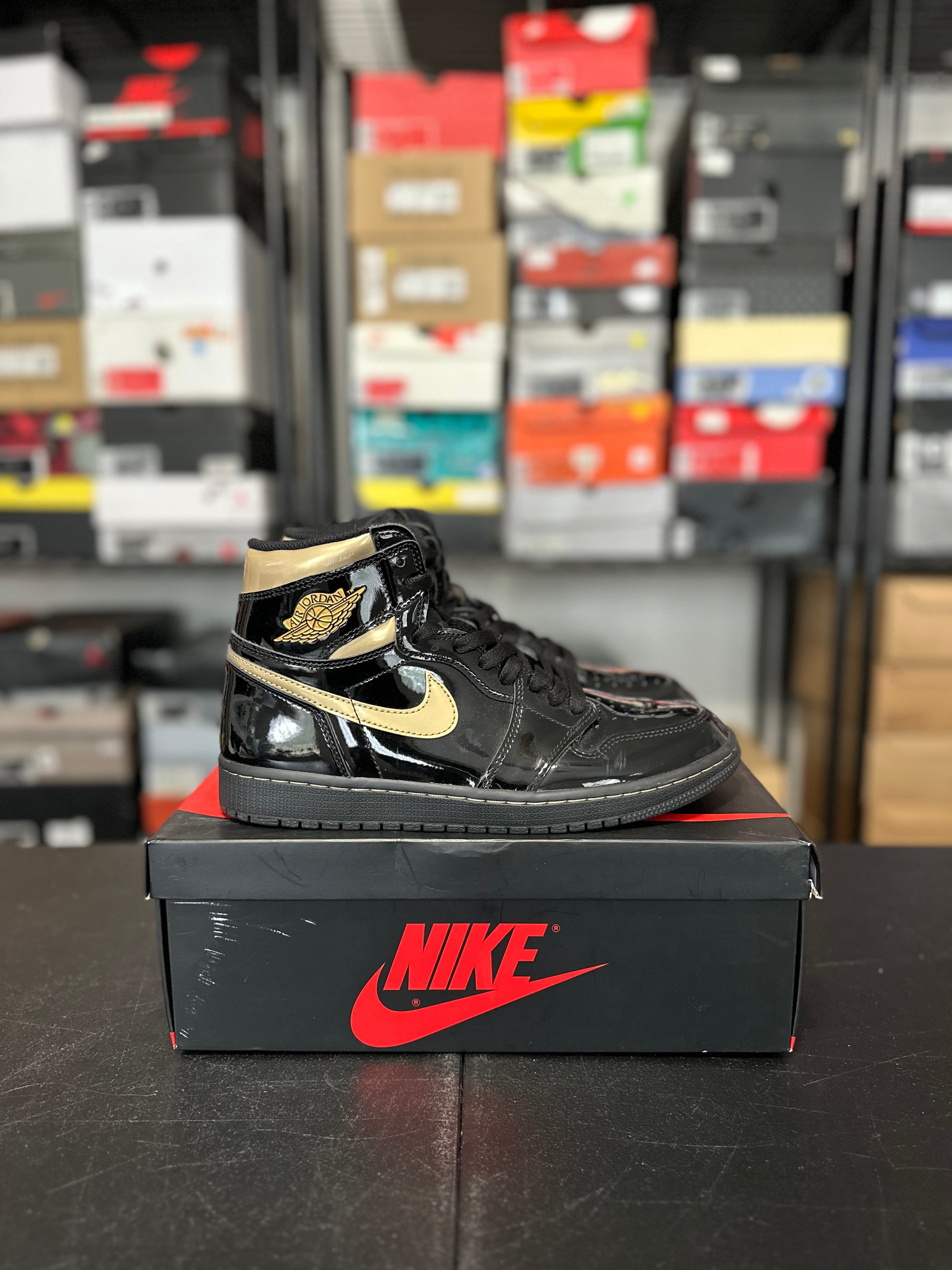 Size 9 - J1 black metallic gold