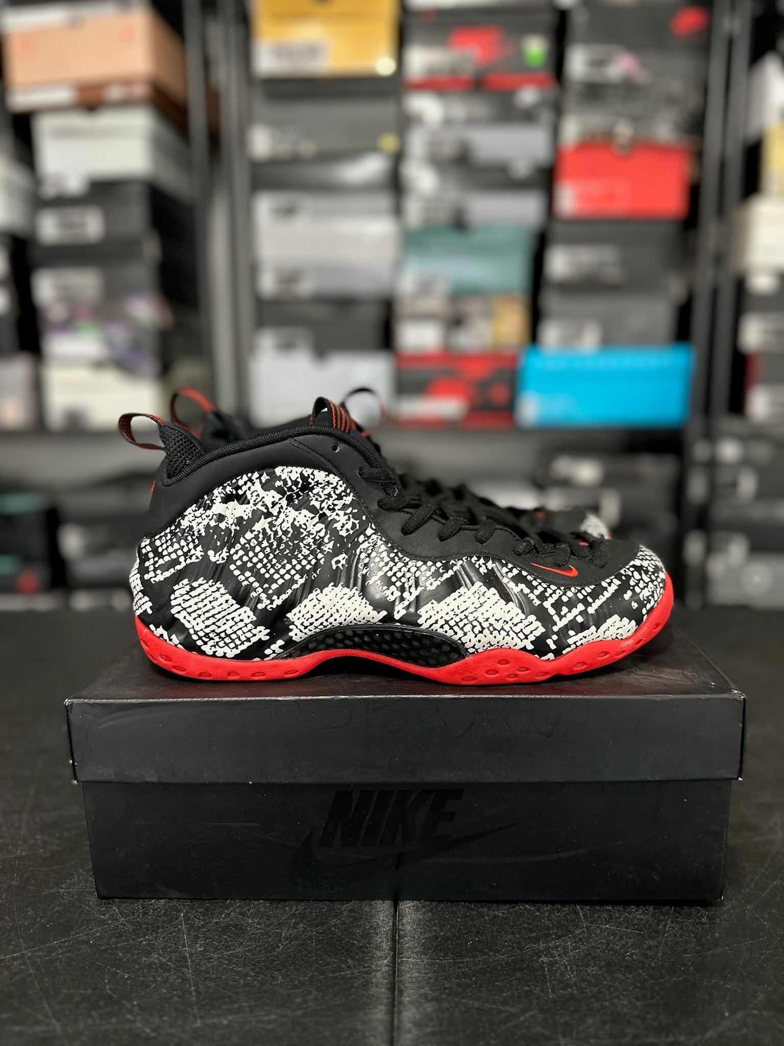 Size 10.5 - Foamposite 1 Albino Snakeskin