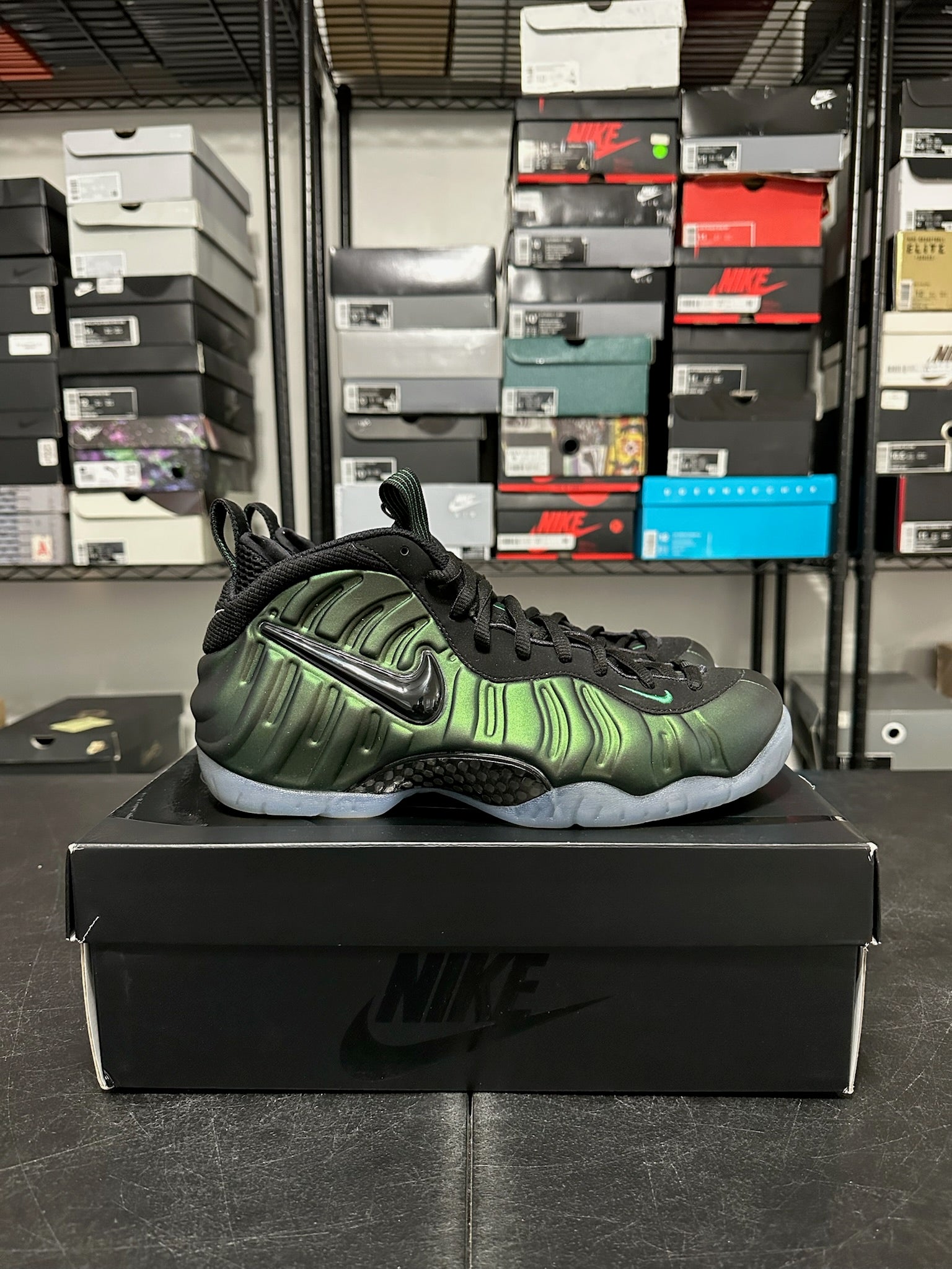 Size 9.5 - Foamposite Pro Pine Green