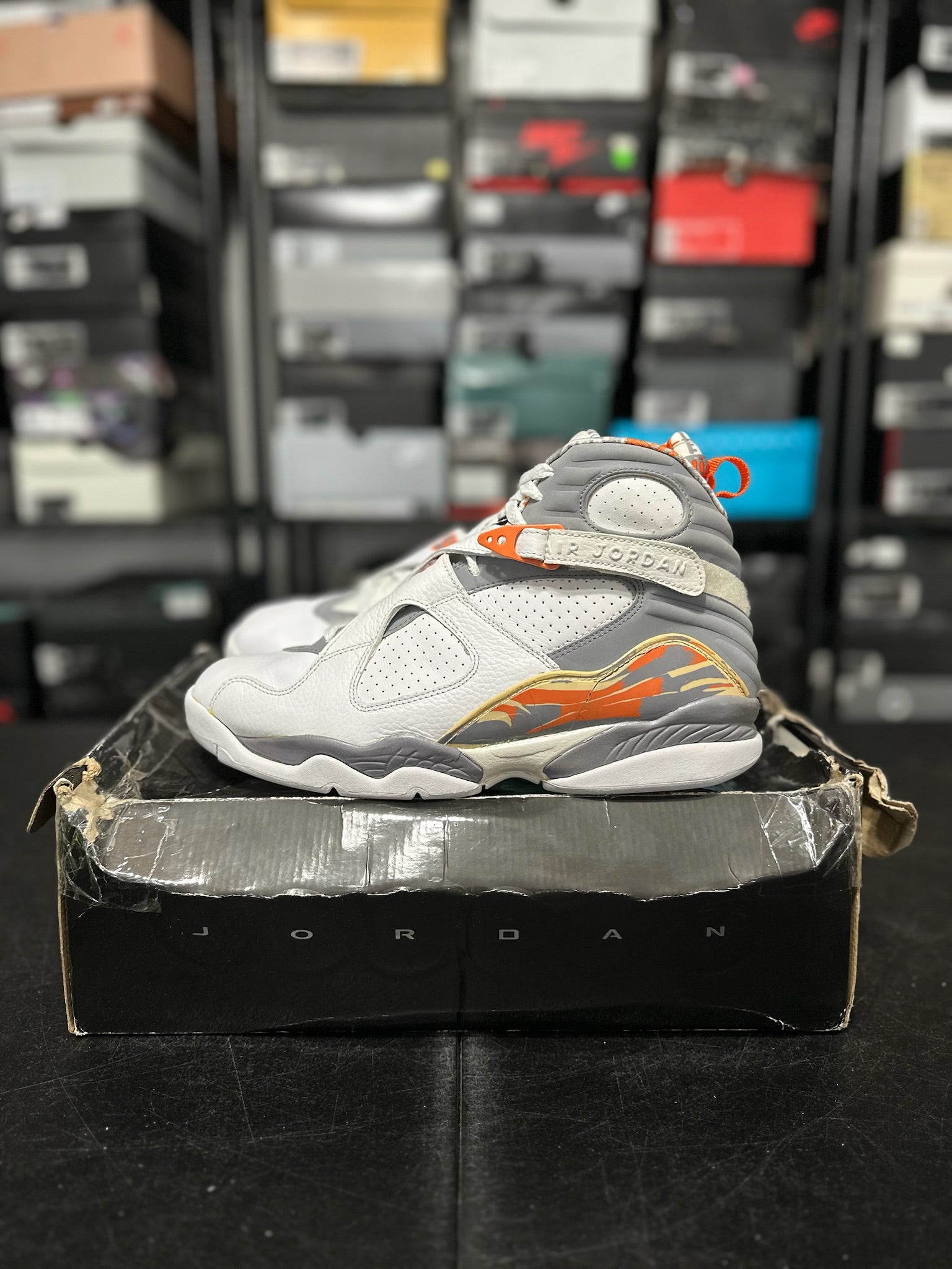 Size 10.5 - J8 Orange White