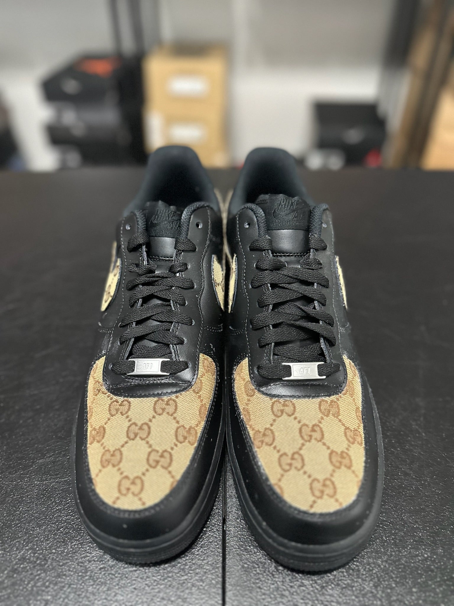 Size 12 - AF 1 Black Gucci Custom