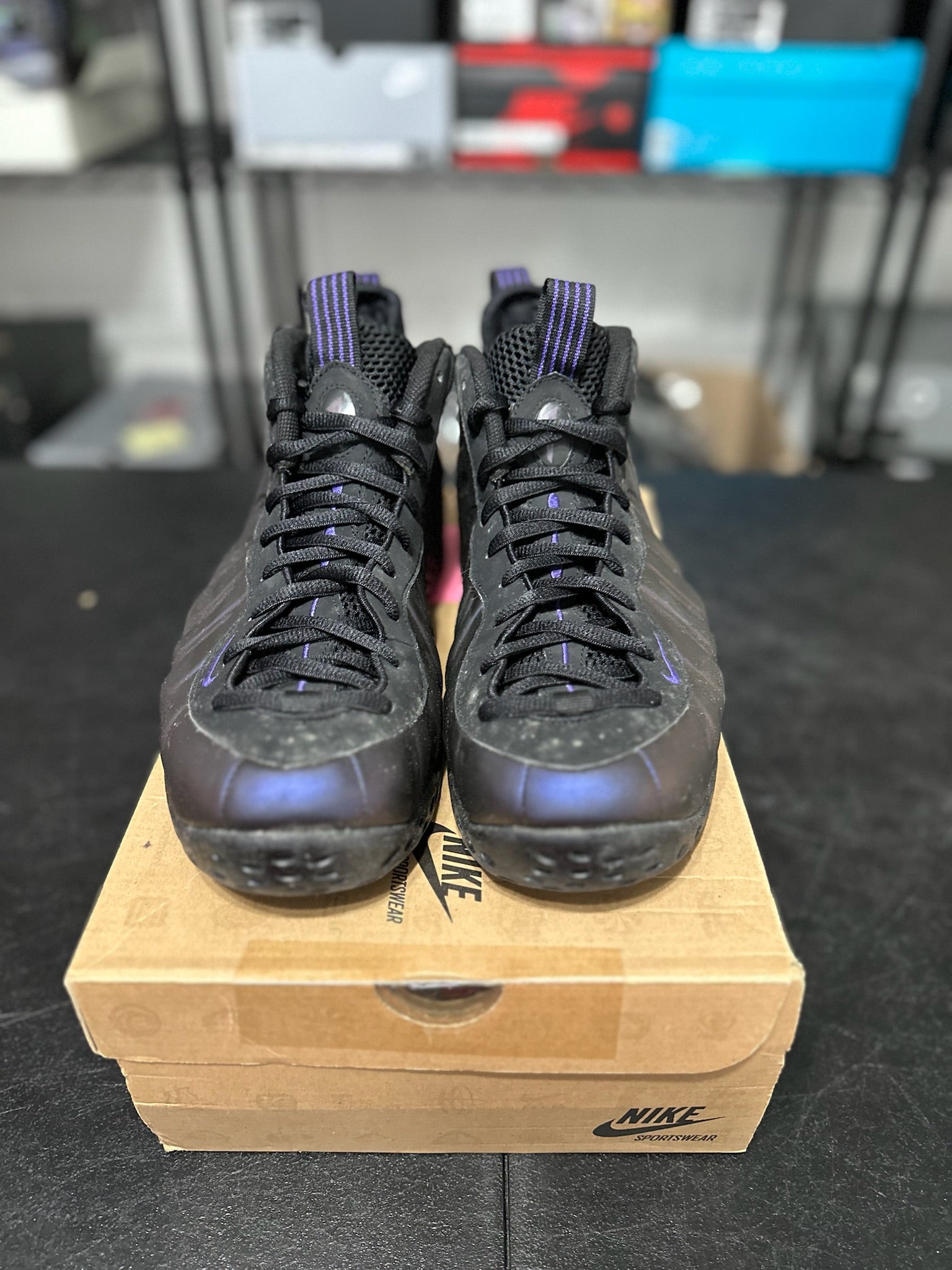 Size 10 - Foamposite 1 Eggplant