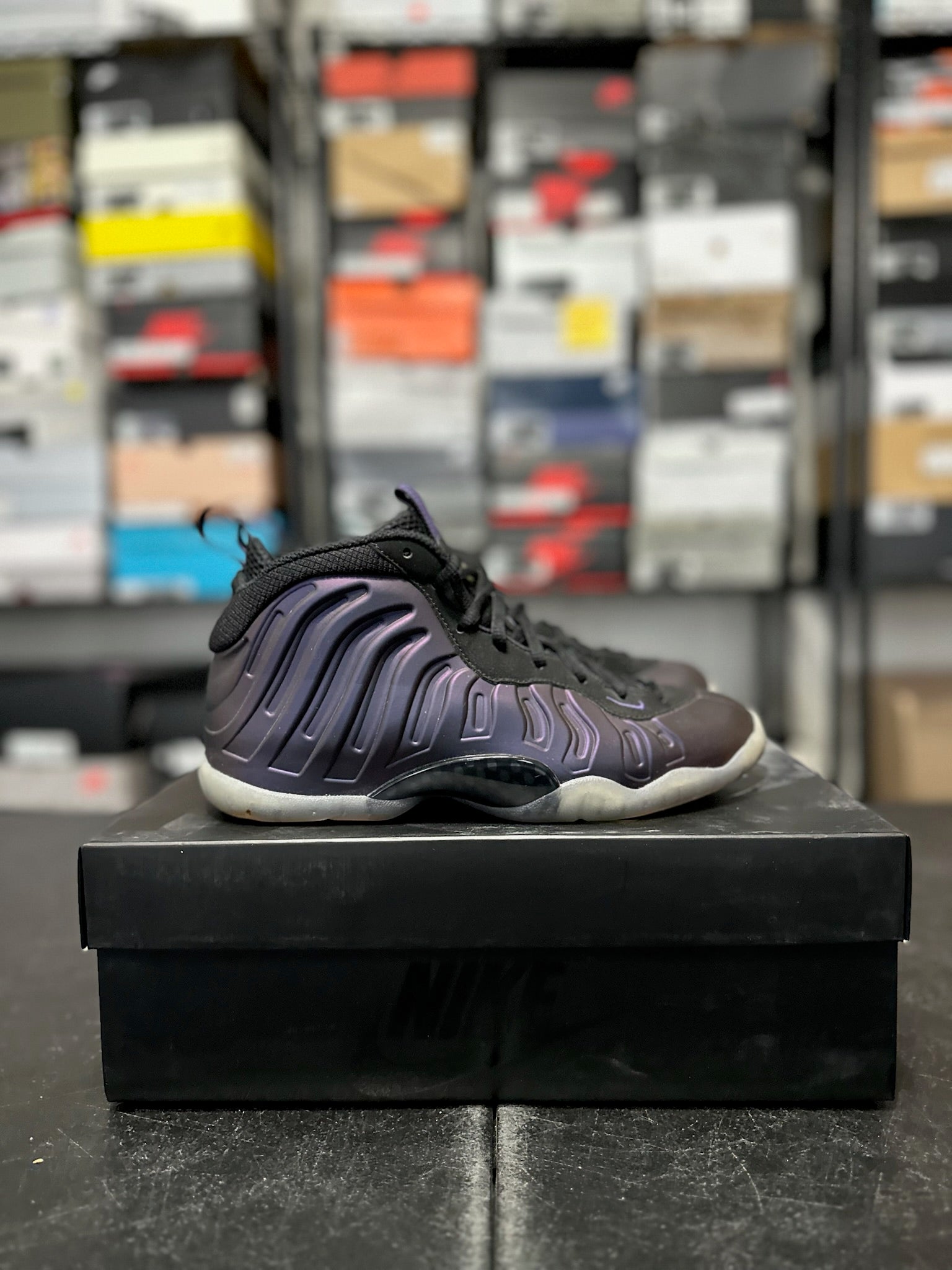 Size 7Y - Foamposite 1 Eggplant