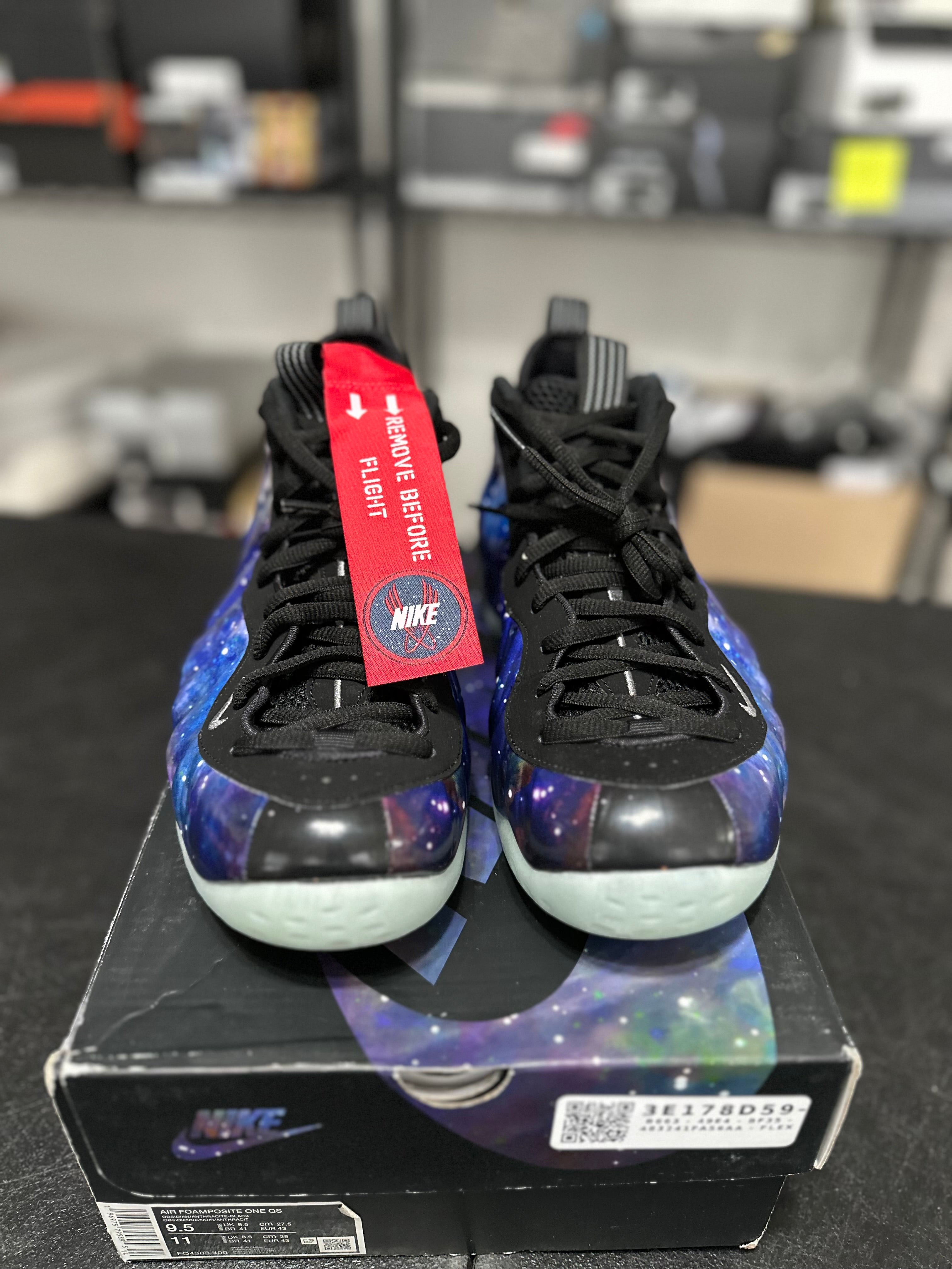Size 9.5 - Foamposite galaxy