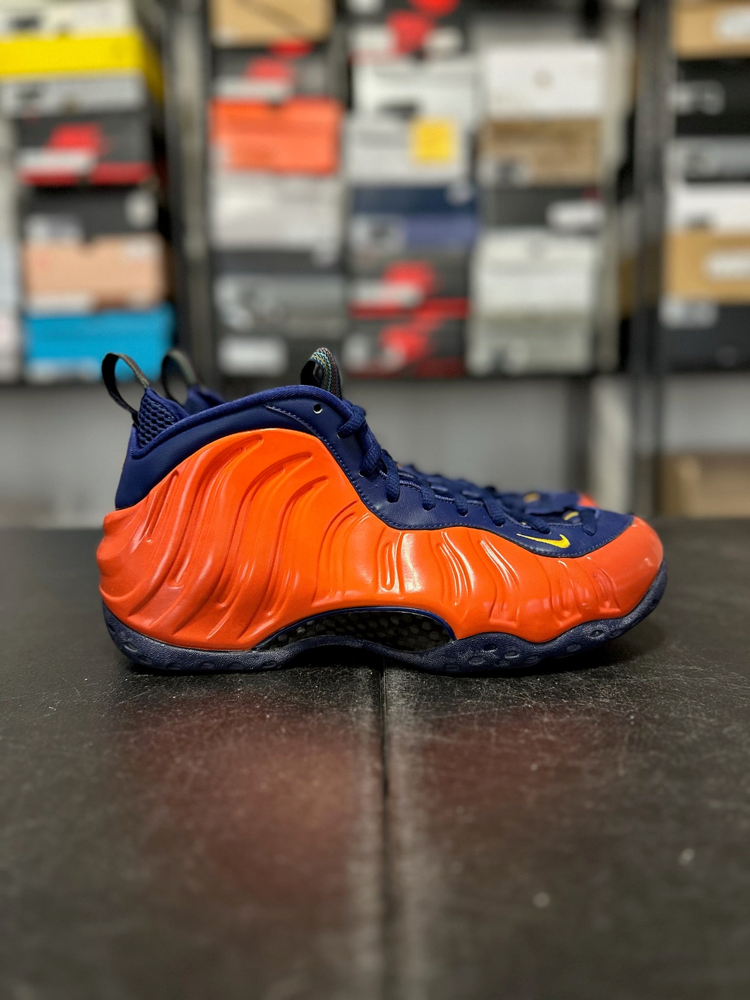 Size 9.5 - Foamposite 1 Blue Void Rugged Orange