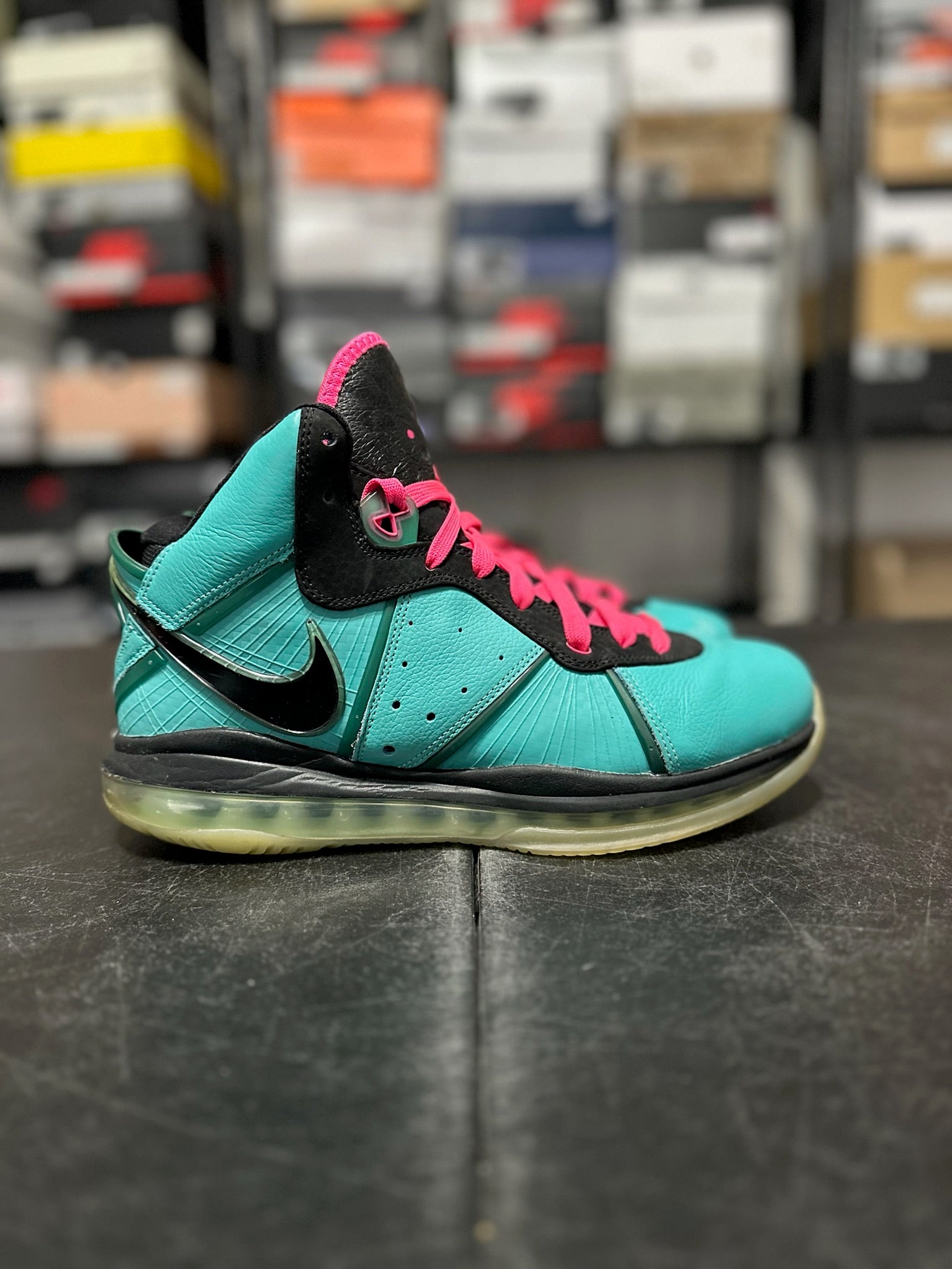 Size 9.5 - LeBron 8 south beach
