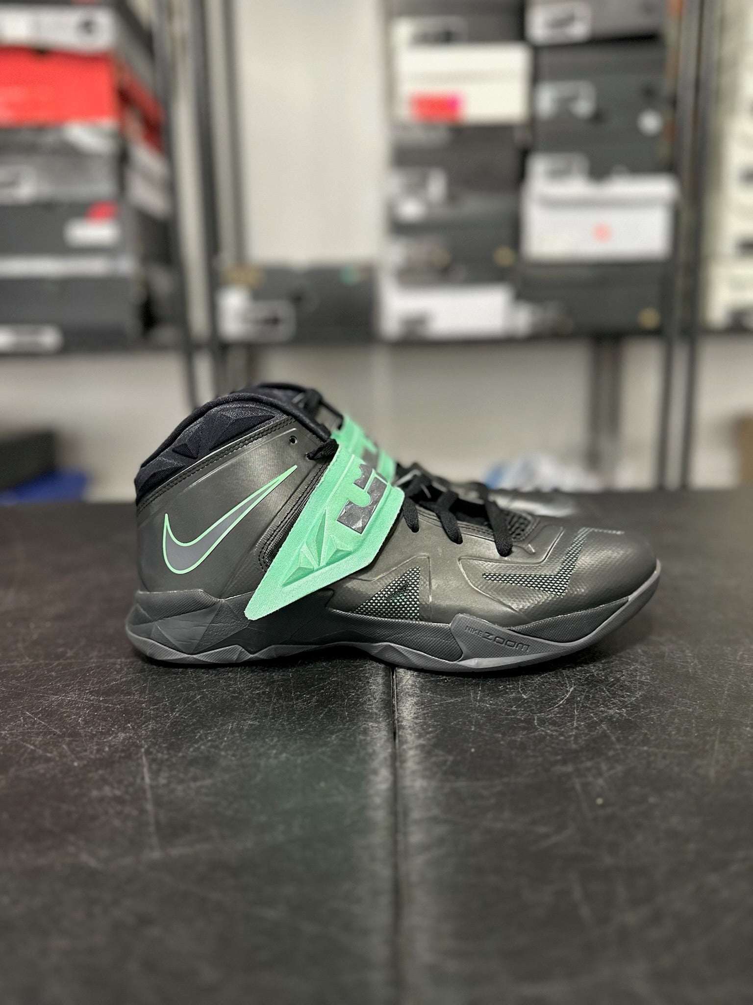 Size 11 - LeBron Zoom Soldier 7 Green Glow