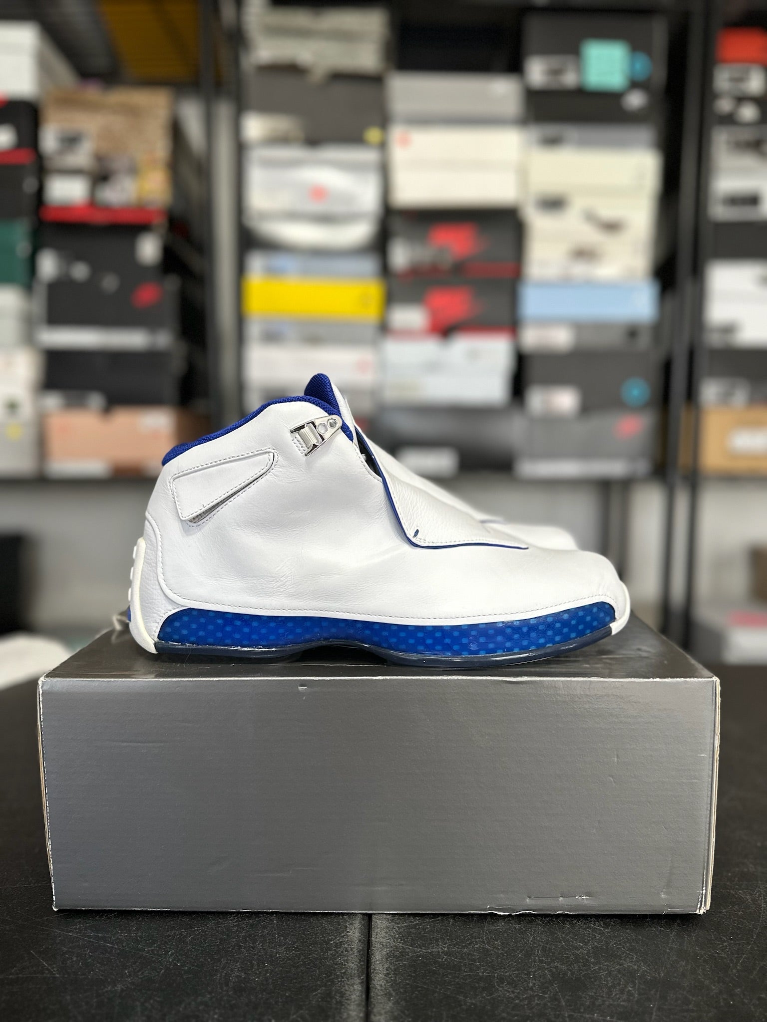 Size 12 - J18 White Sport Royal