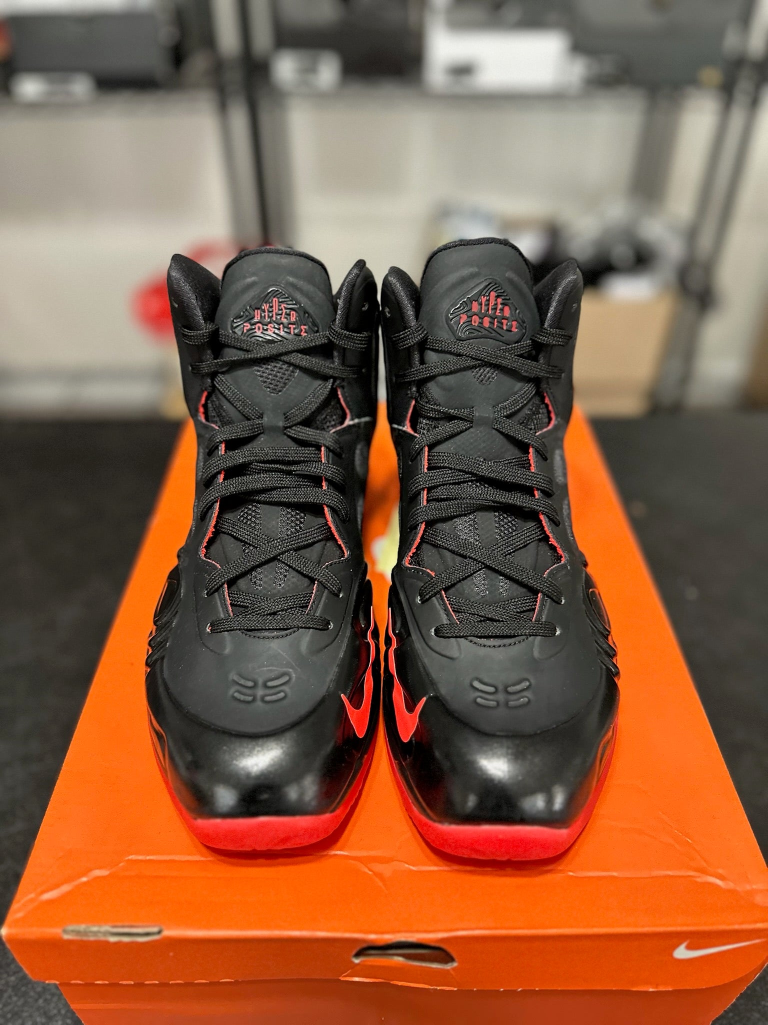 Size 10.5 - AM Hyperposite Black Crimson