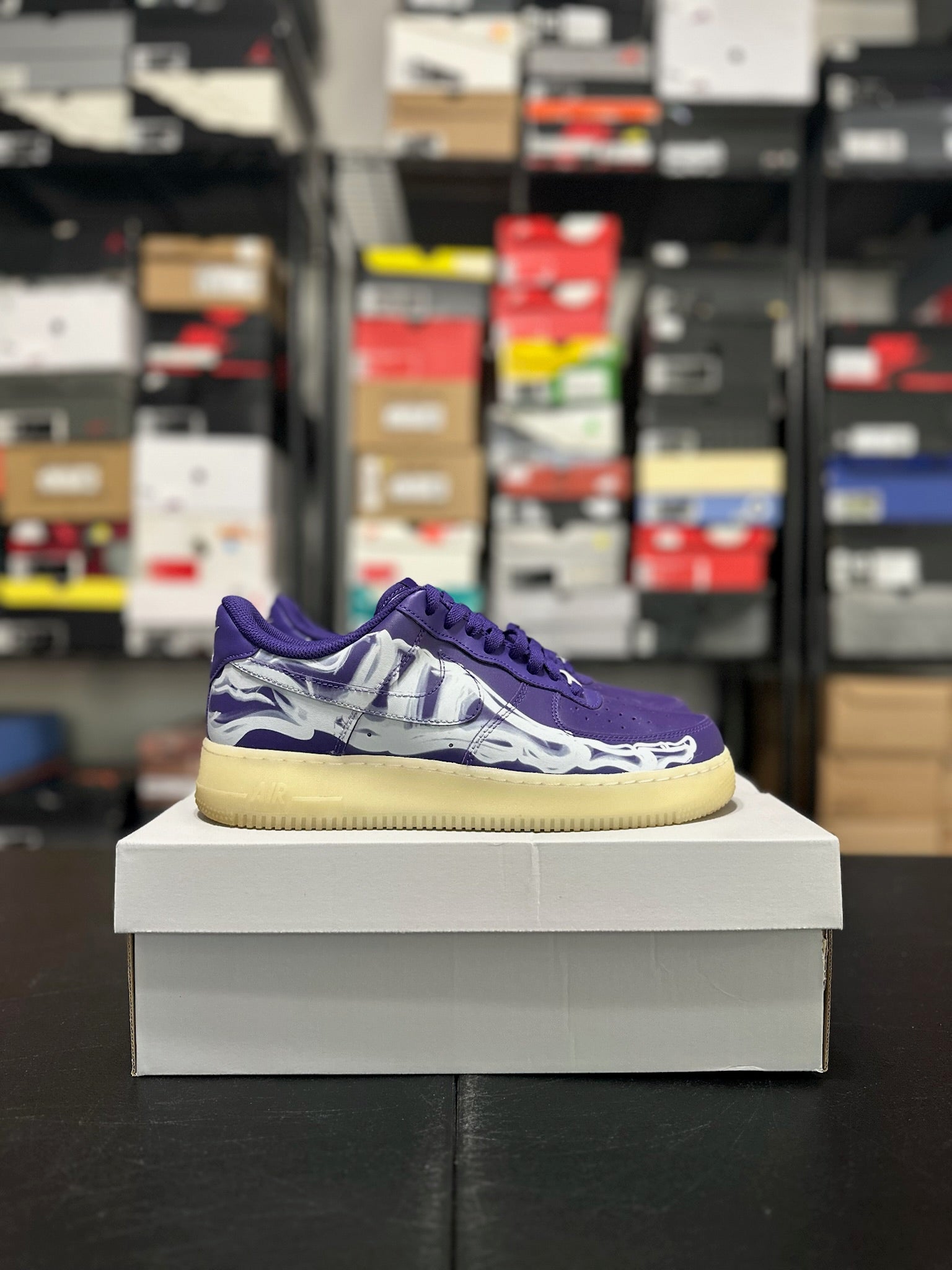 Size 9.5 - AF 1 Purple Skeleton