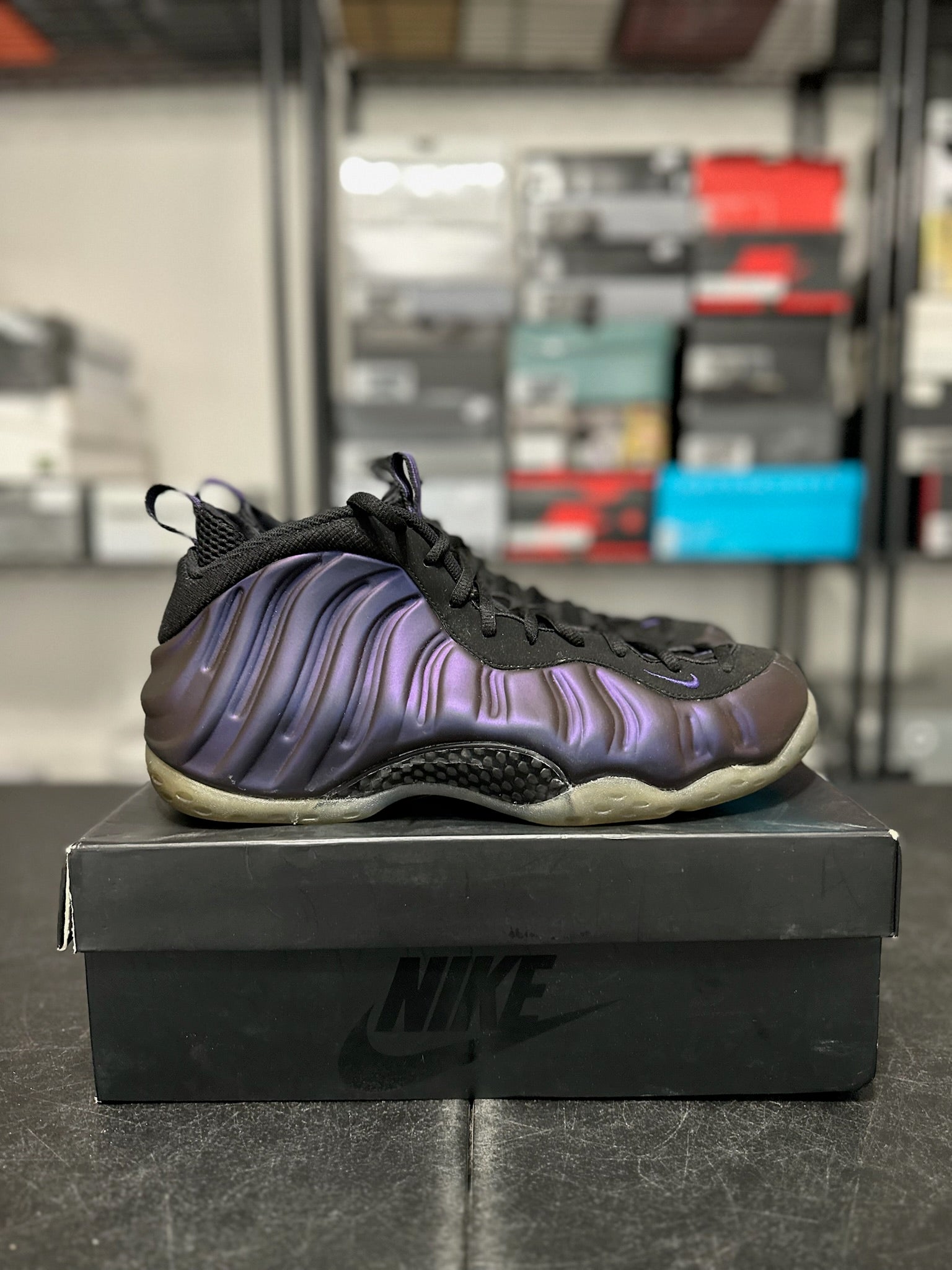 Size 12 - Foamposite 1 Eggplant