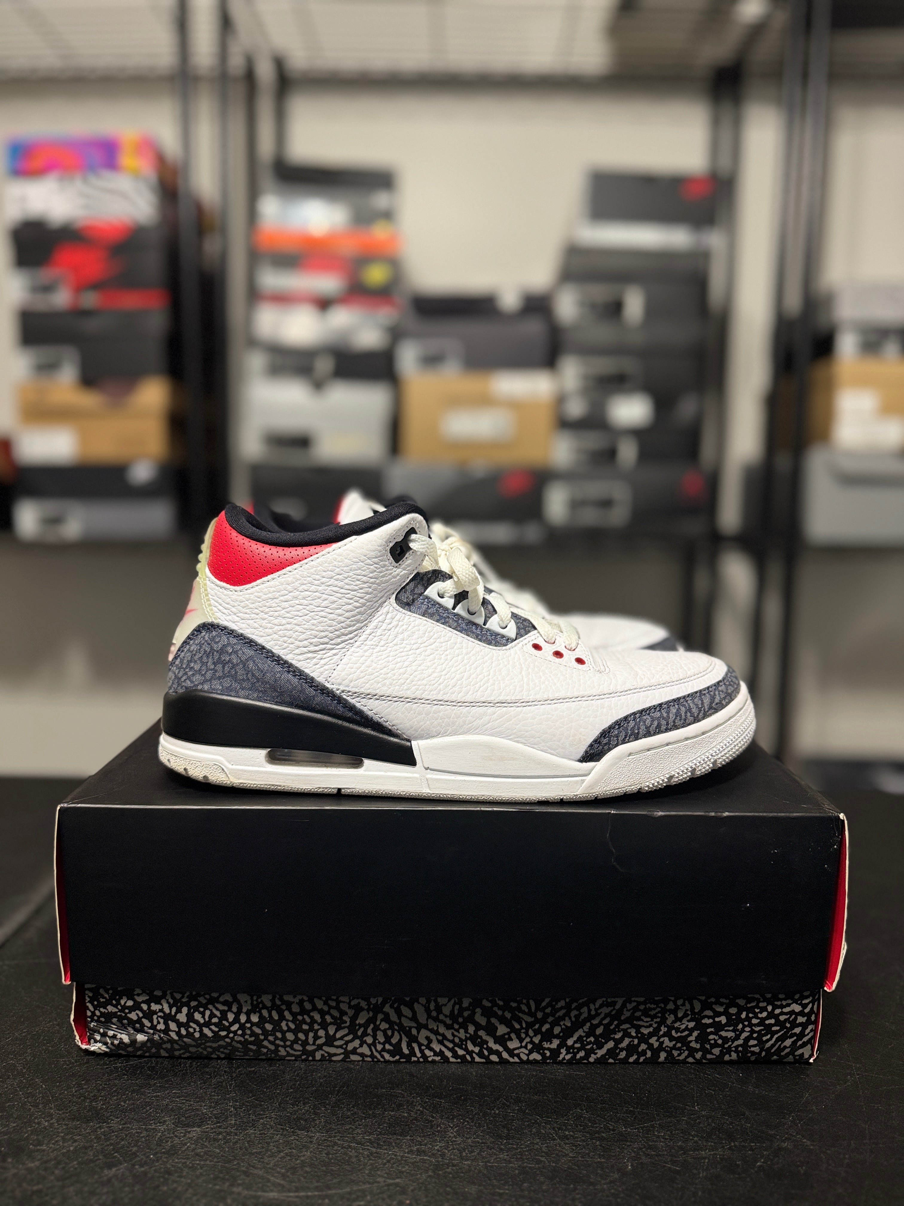 Size 11.5 - J3 fire red denim