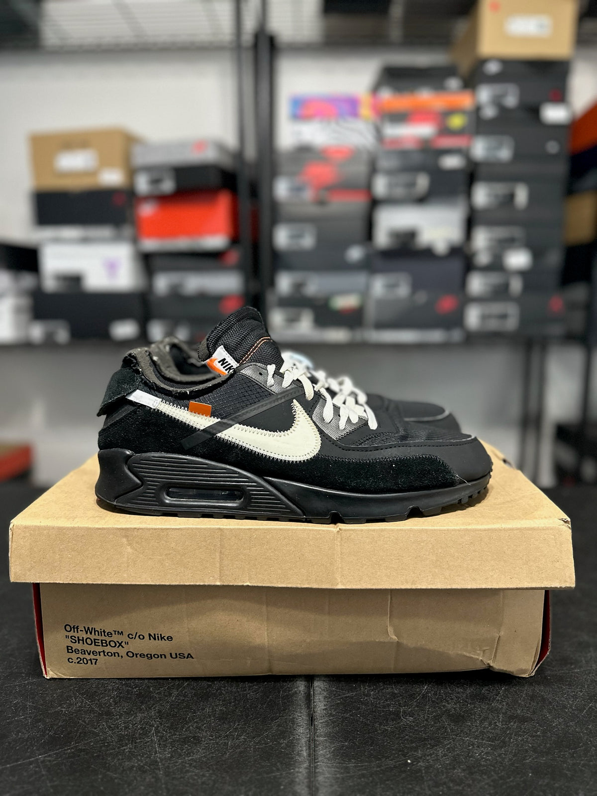 Size 13 - Air Max 90 Off White Black