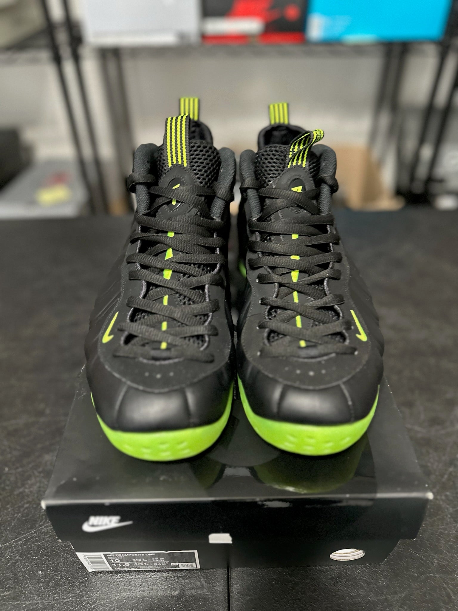 Size 10 - Foamposite 1 Black Volt