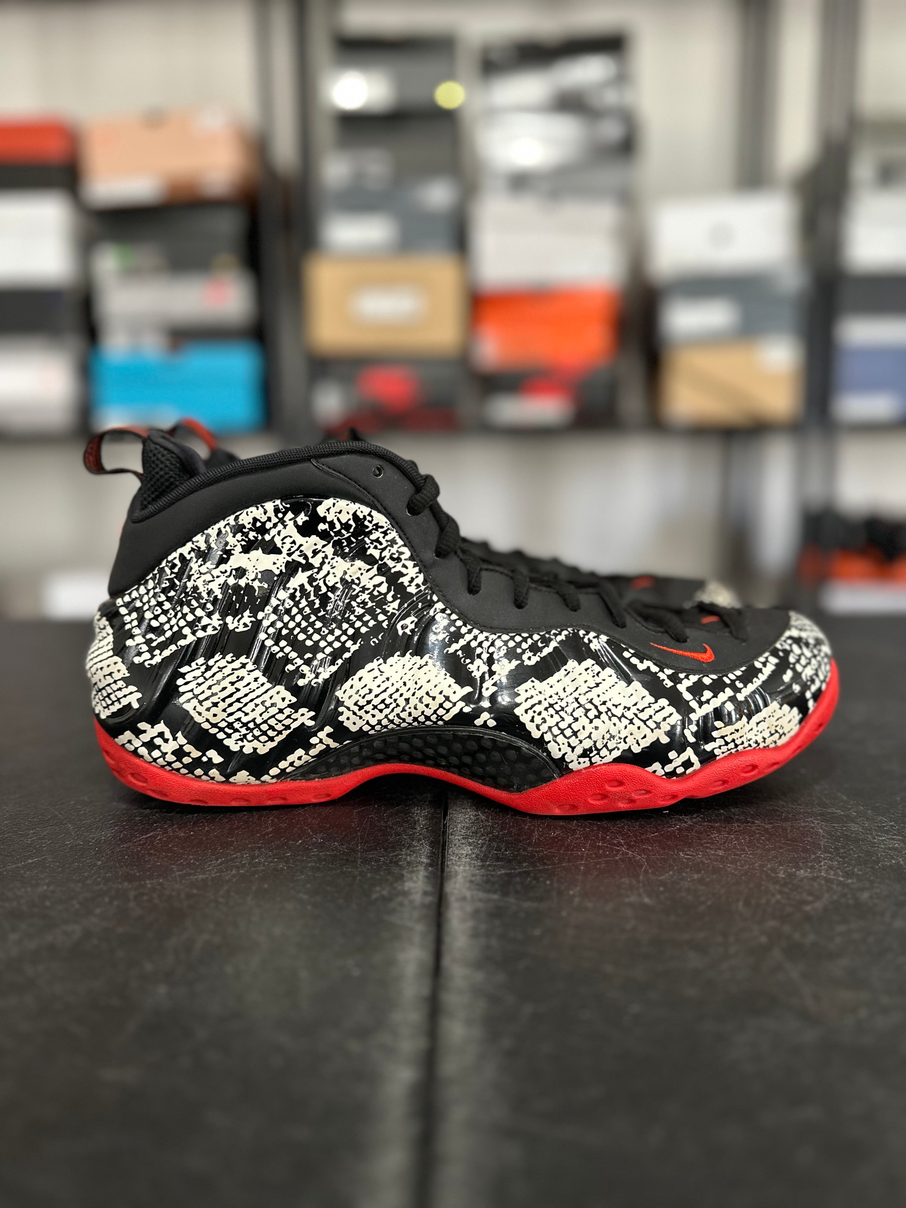 Size 12 - Foamposite albino snakeskin