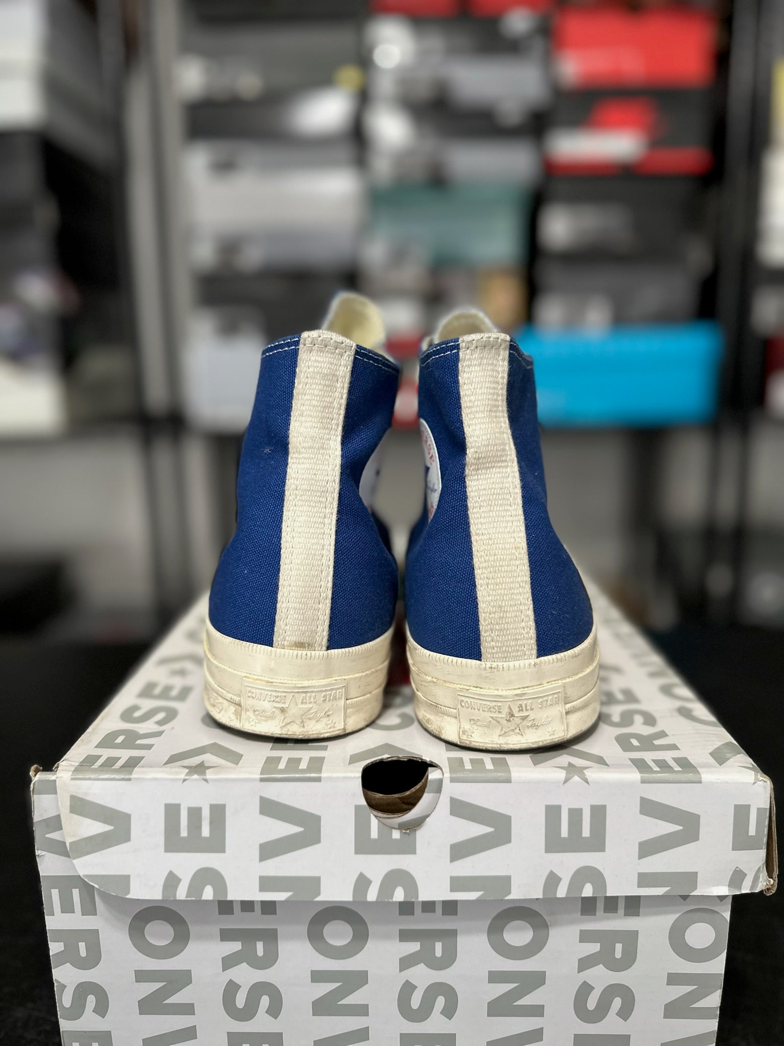Size 11 - Converse Chuck Taylor All Star 70 Hi Comme des GarƧons PLAY Blue Quartz
