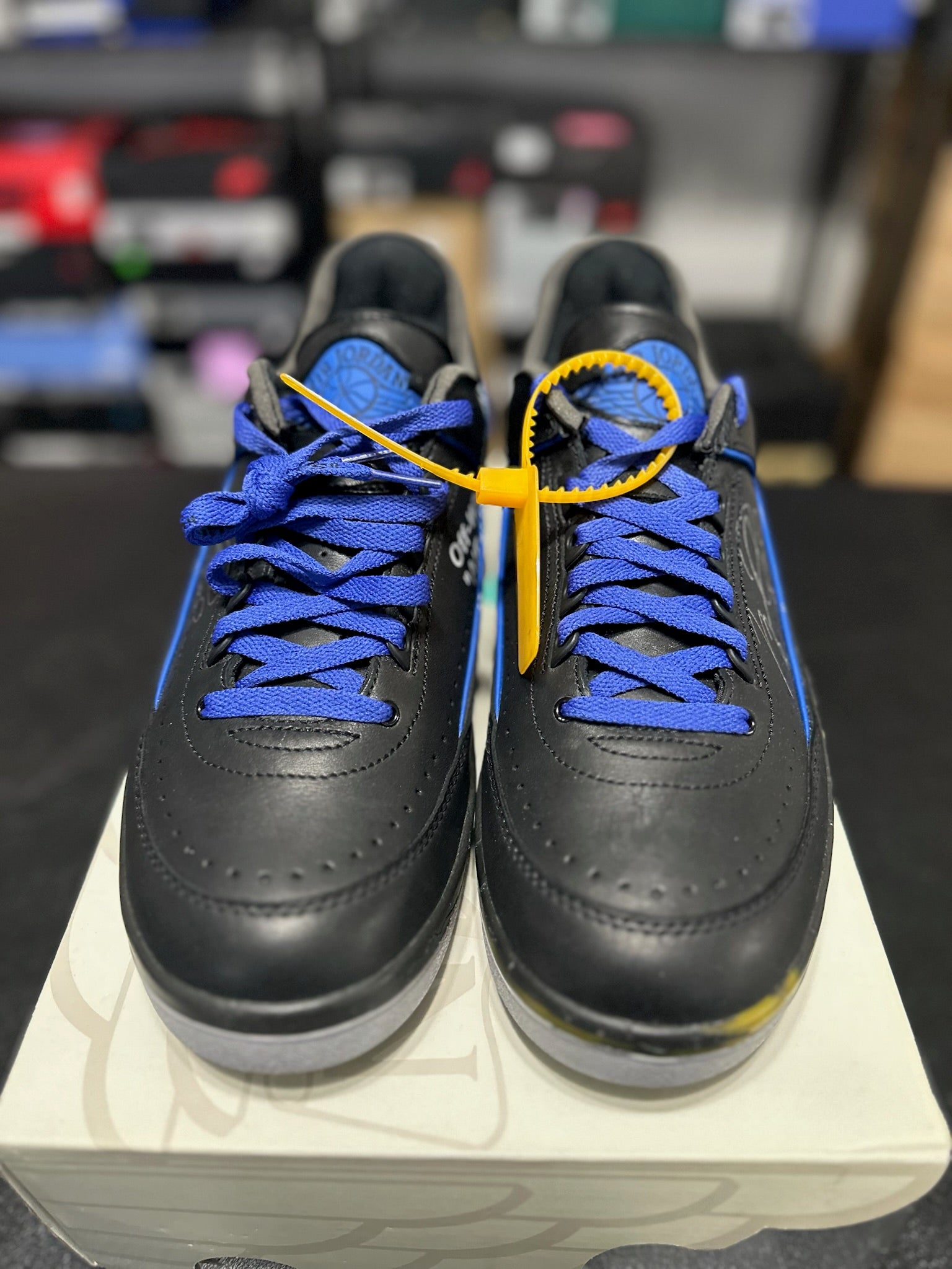 Size 11 - J2 Low Off White Black Blue
