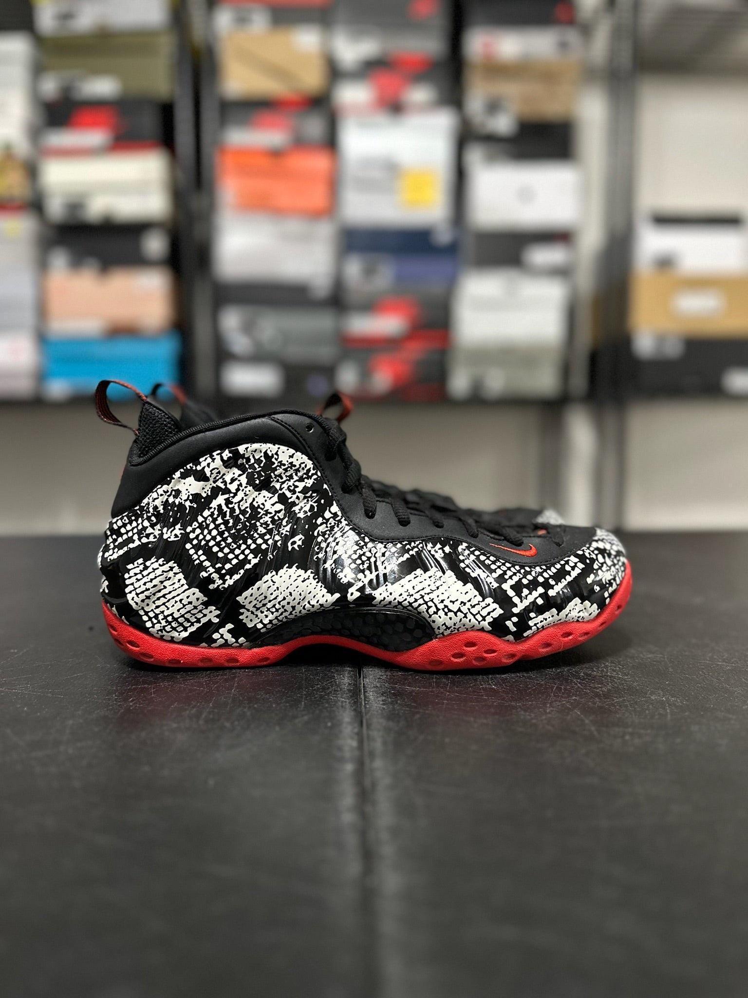Size 9.5 - Foamposite 1 Albino Snakeskin