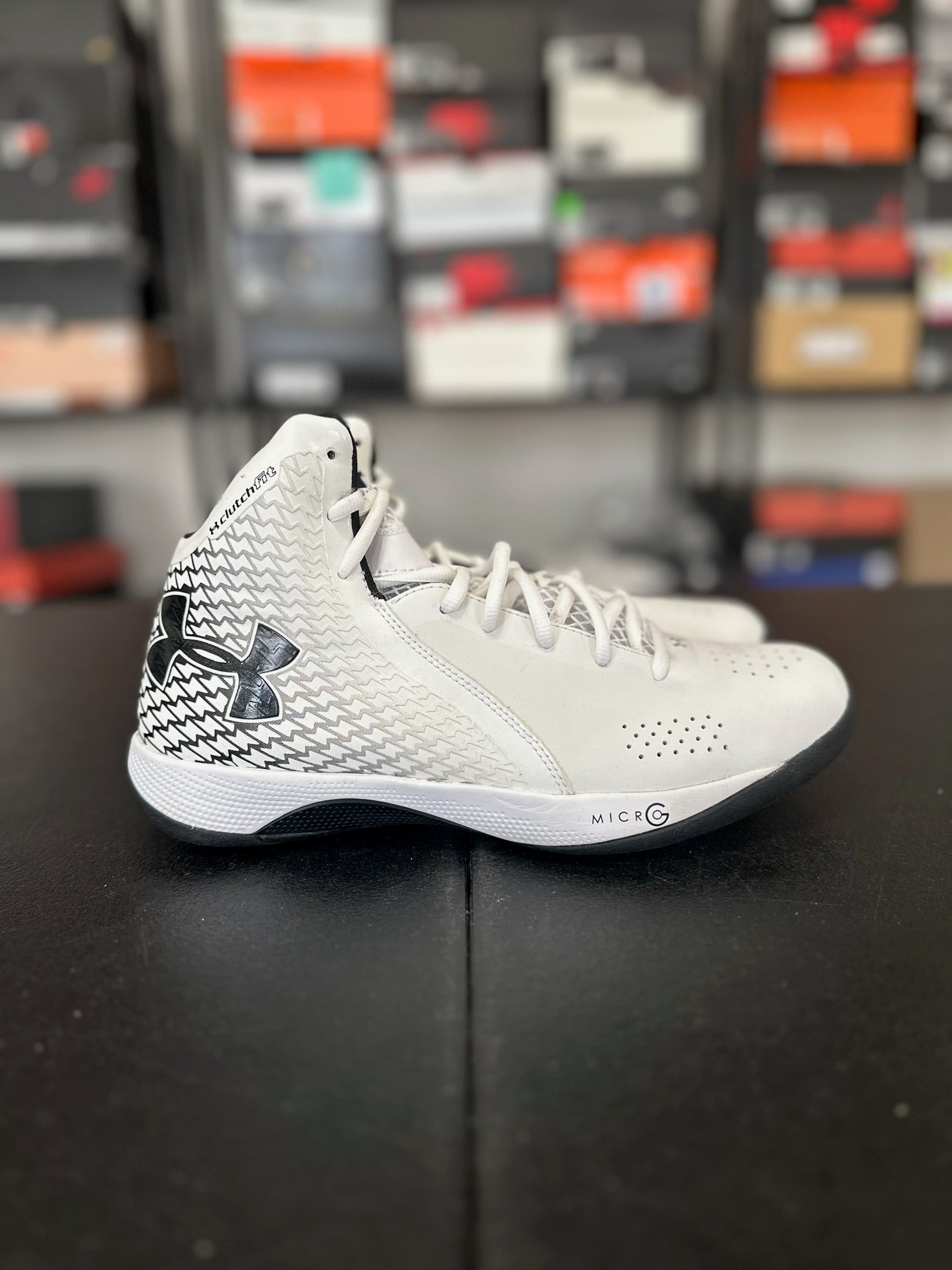 Size 9.5 - Under Armor Micro G Torch White/Black