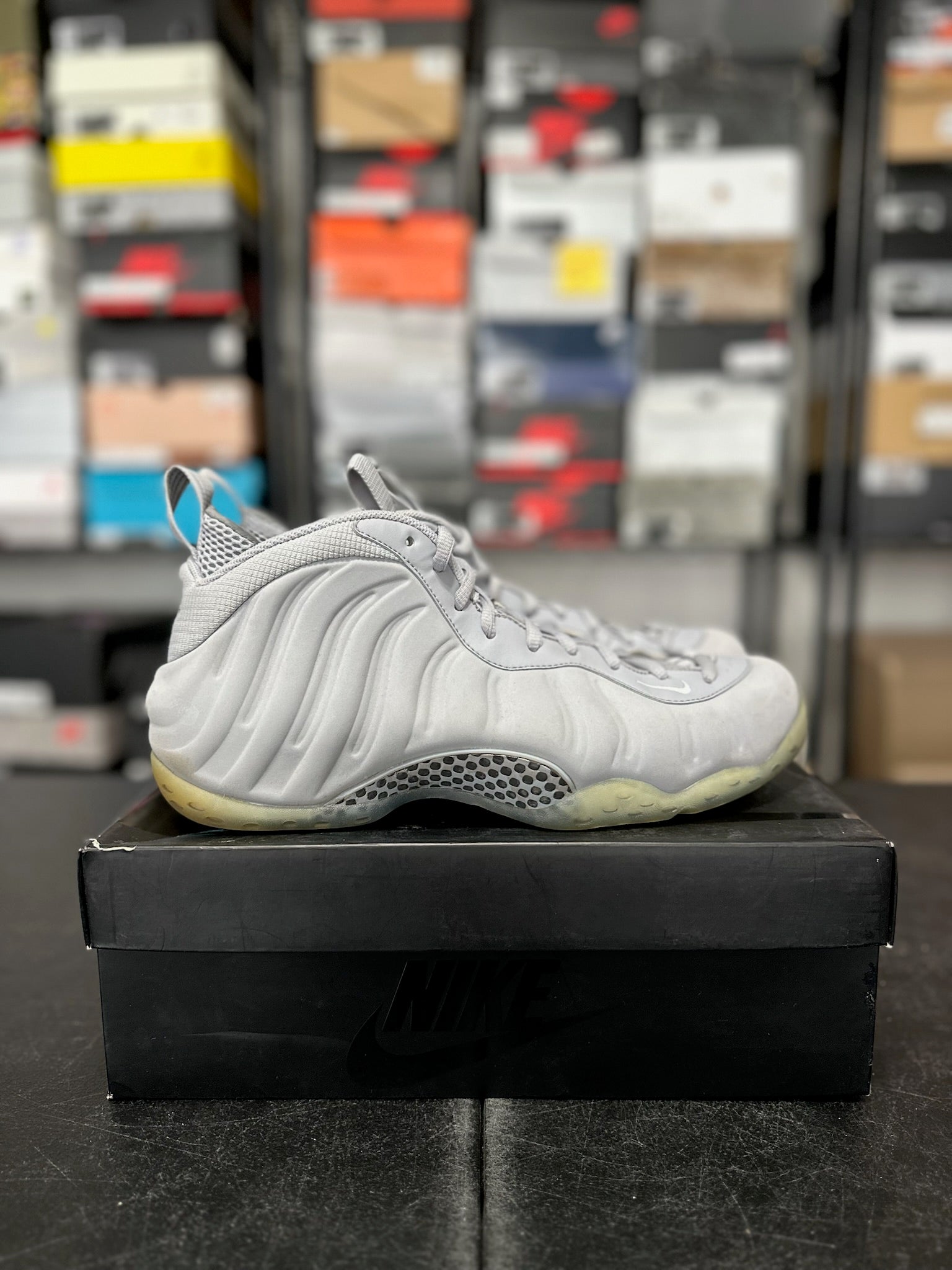 Size 12 - Foamposite 1 Wolf Grey Suede