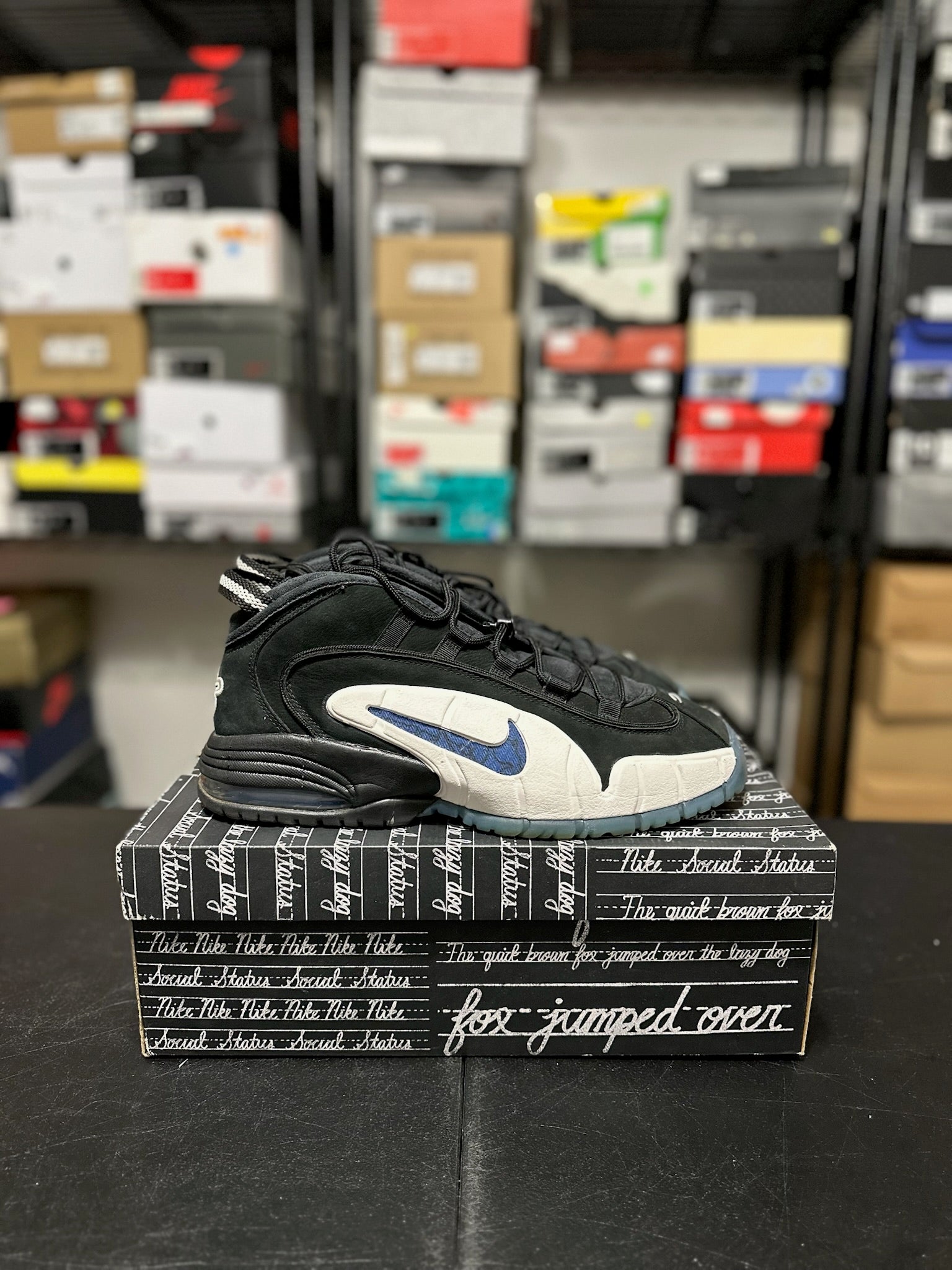 Size 12 - Air Max Penny Social Status Recess Black