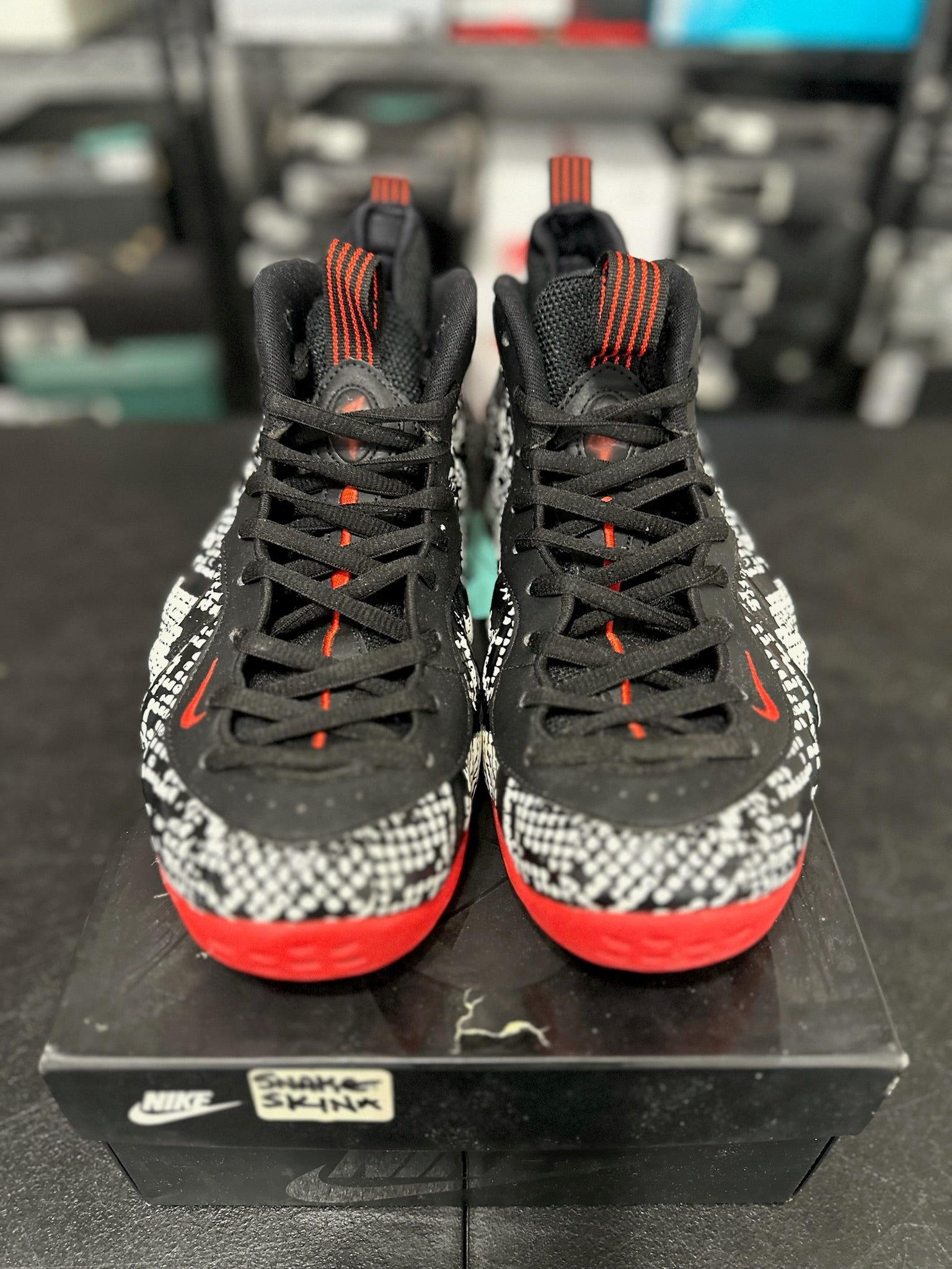 Size 10.5 - Foamposite 1 Albino Snakeskin