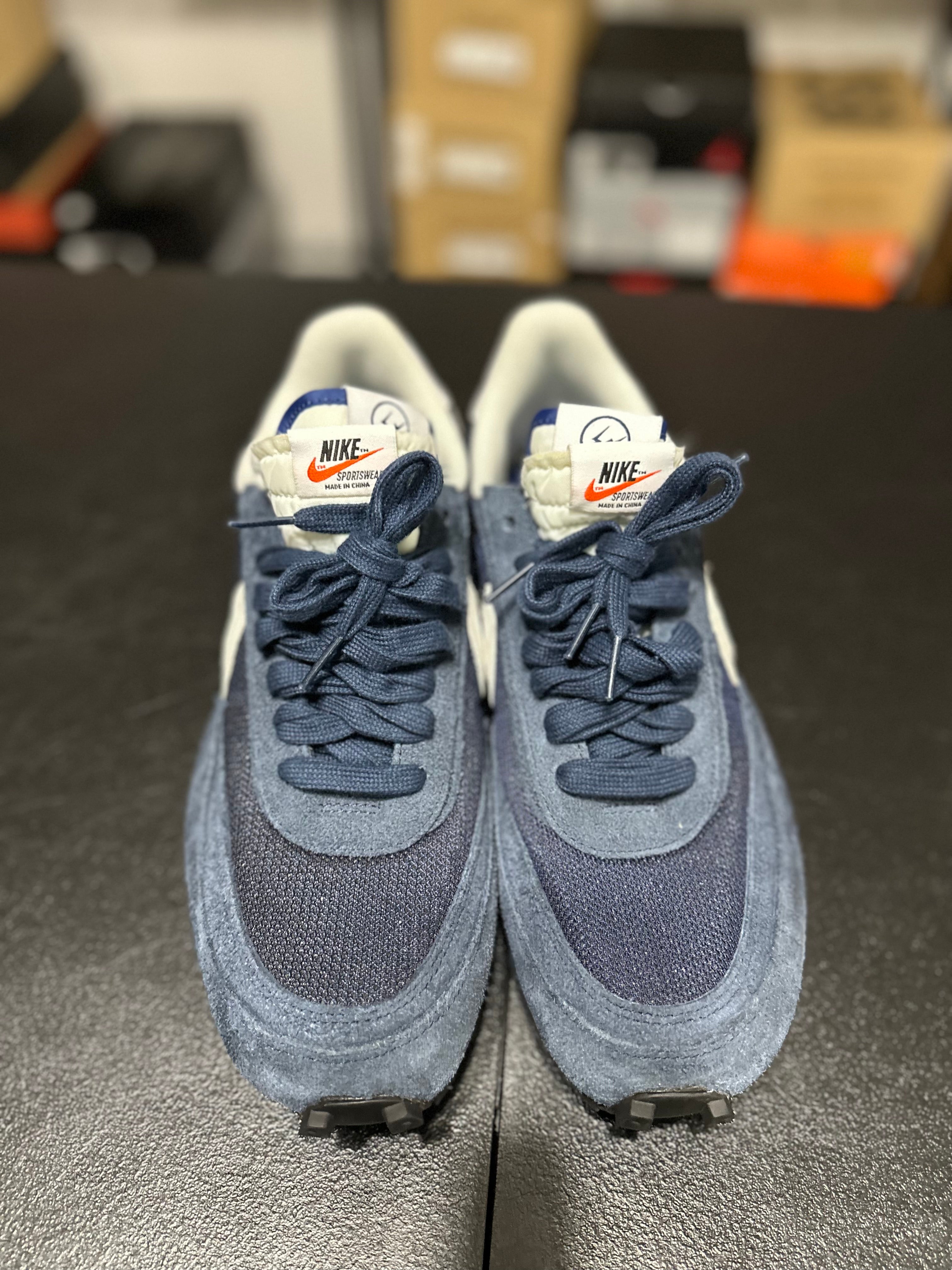 Size 10.5 - sacai waffle blackened blue