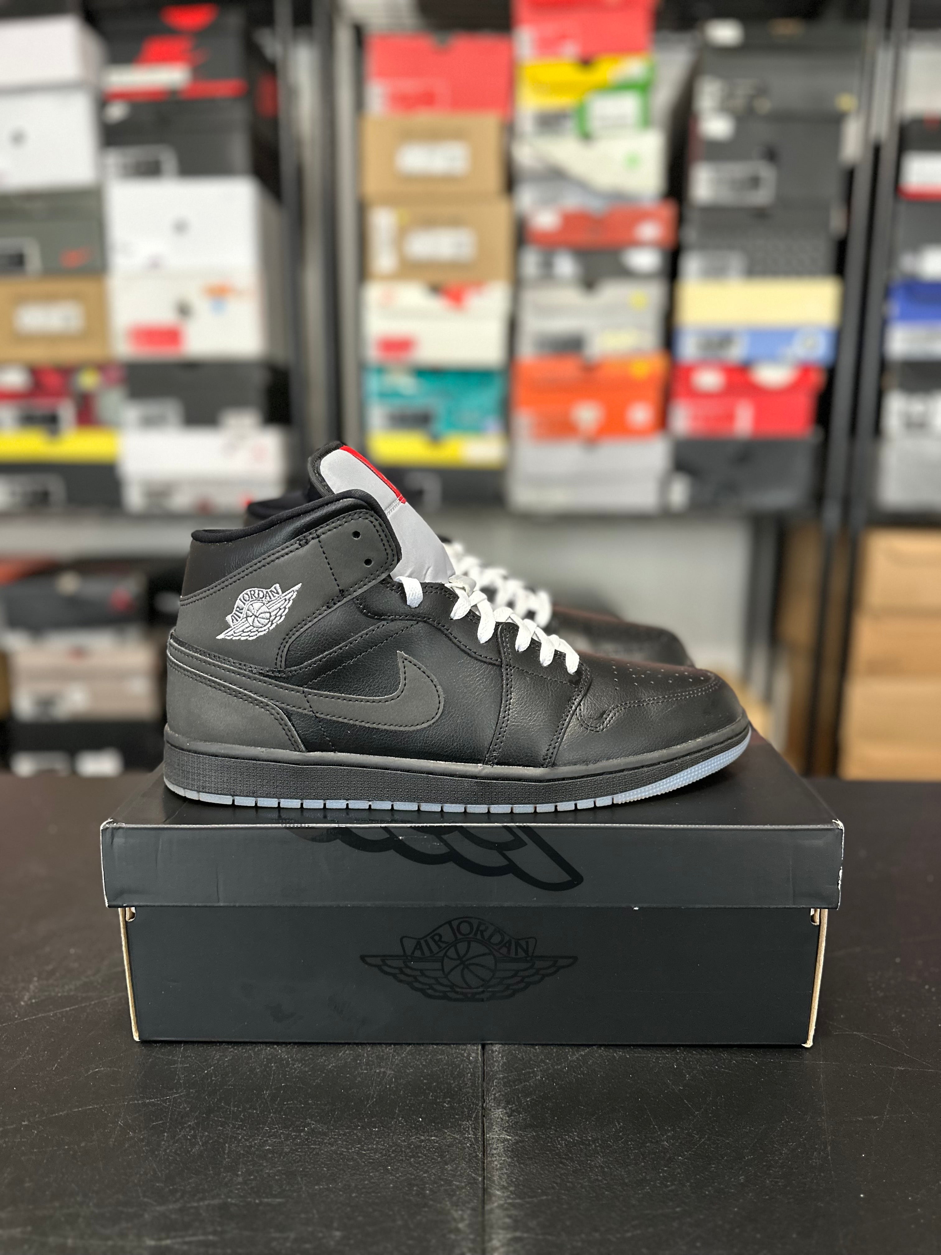 Size 13 - J1 mid black metallic reimagined