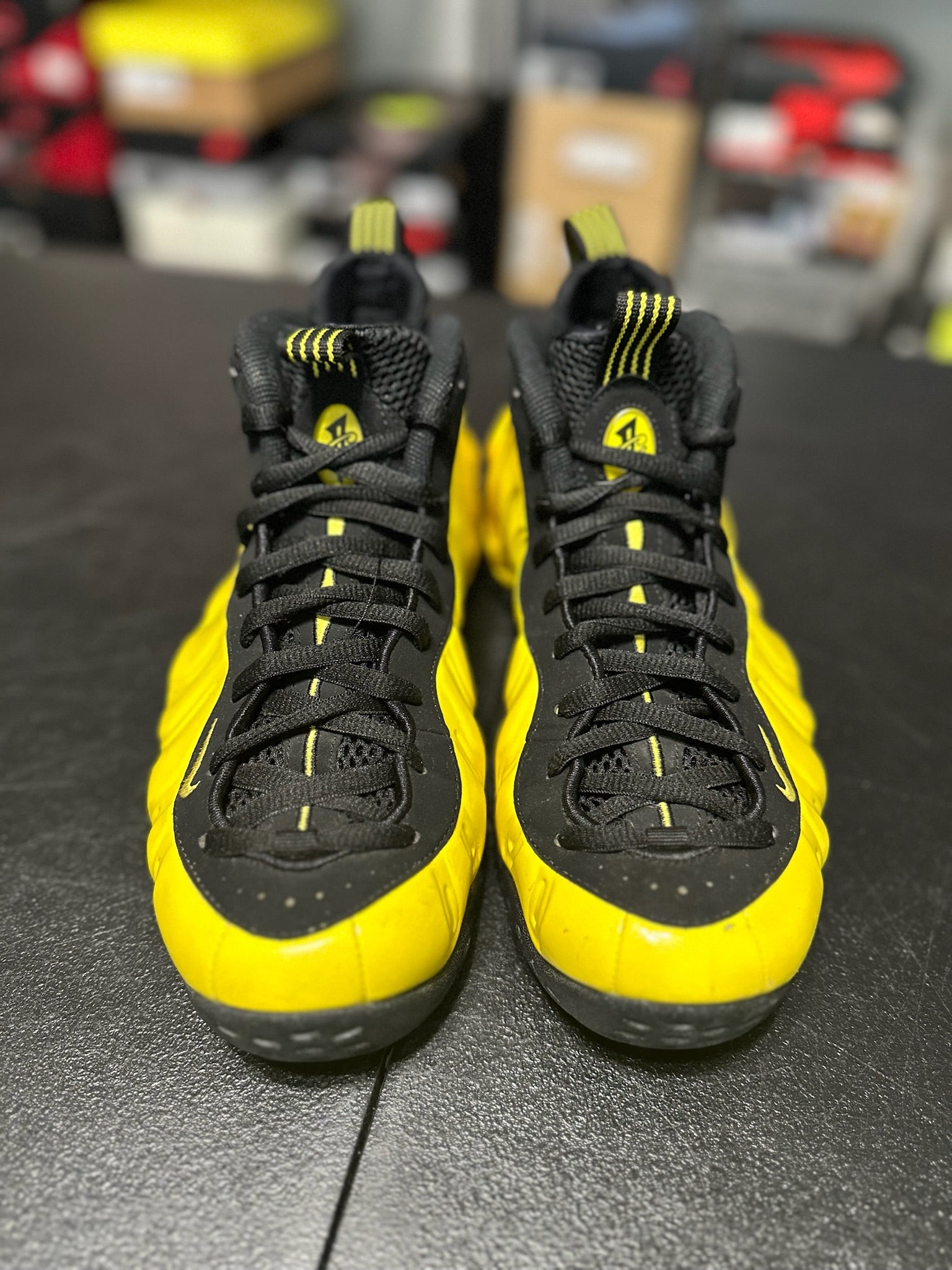 Size 8.5 - Foamposite 1 Wu-Tang Optic Yellow