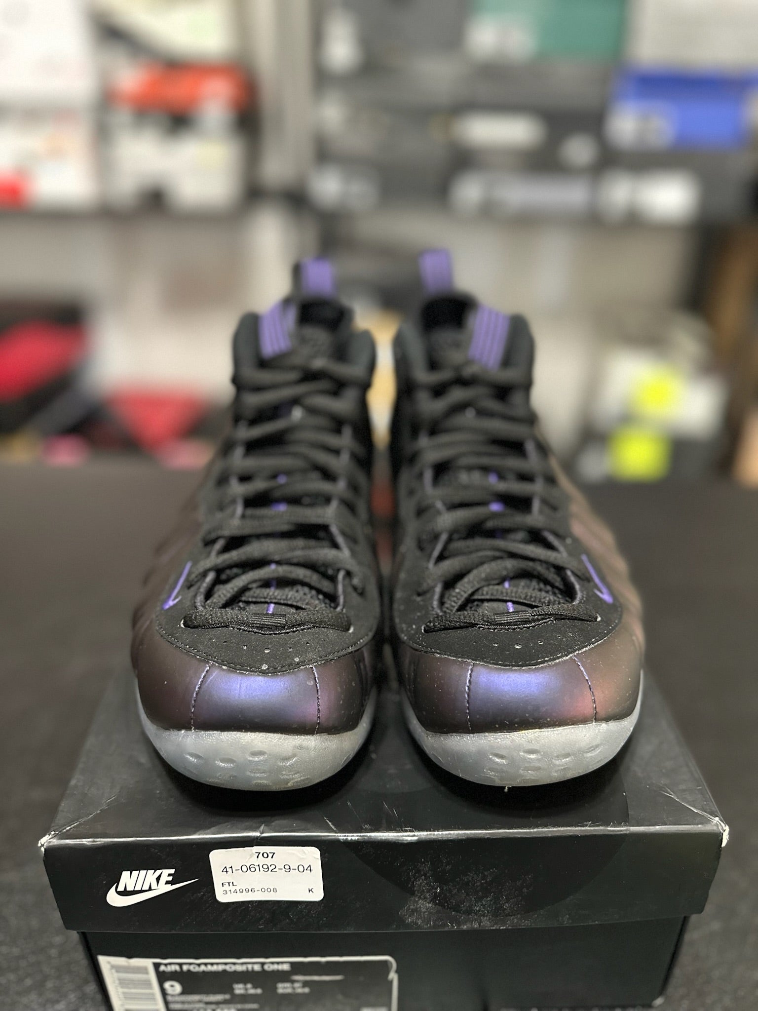 Size 9 - Foamposite 1 Eggplant