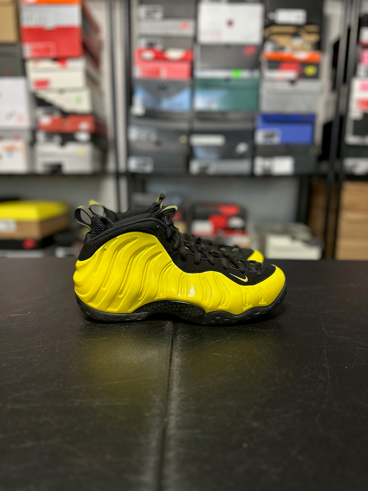 Size 8.5 - Foamposite 1 Wu-Tang Optic Yellow