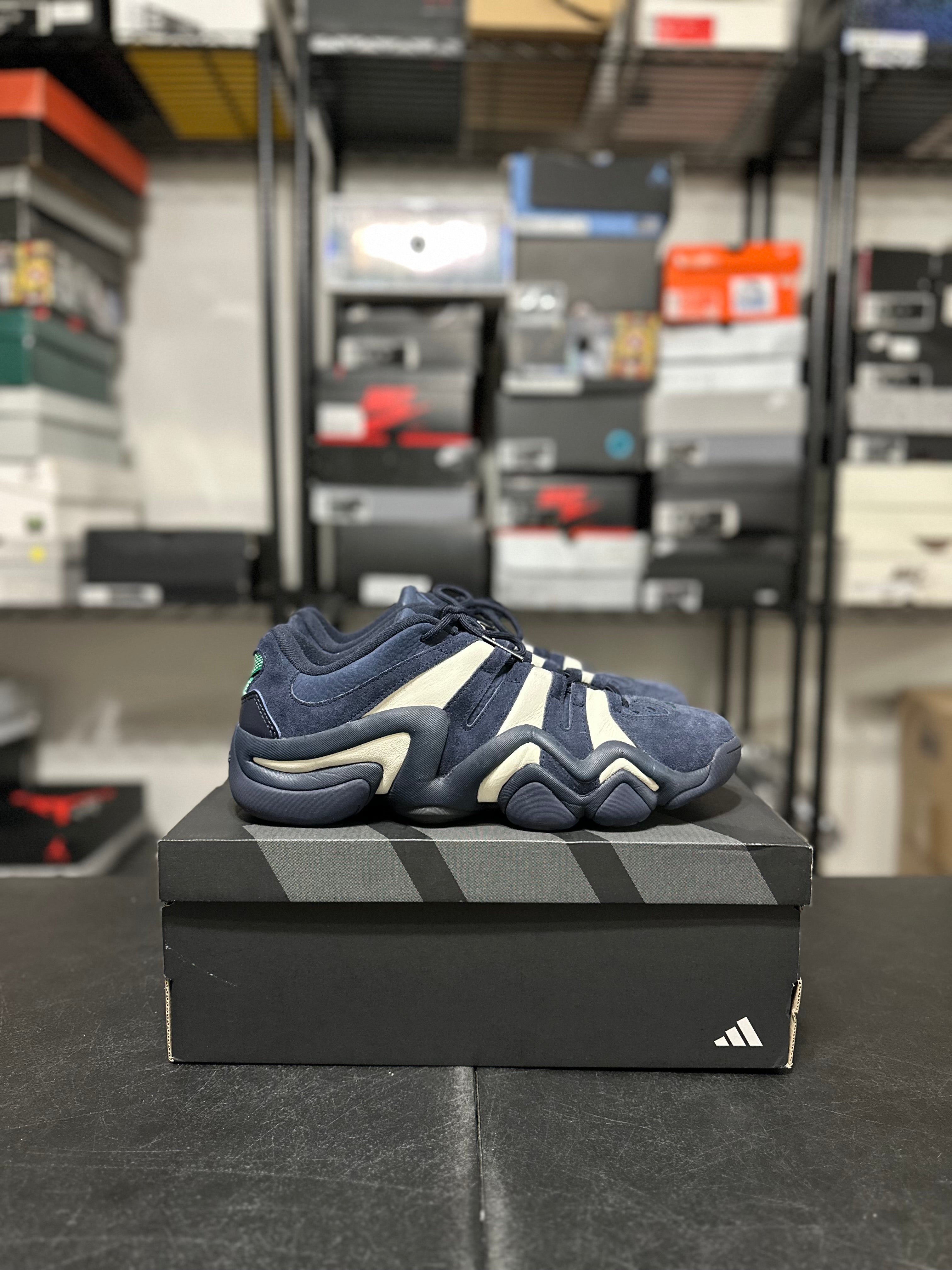 Size 12 - adidas crazy 8 low legend ink off white