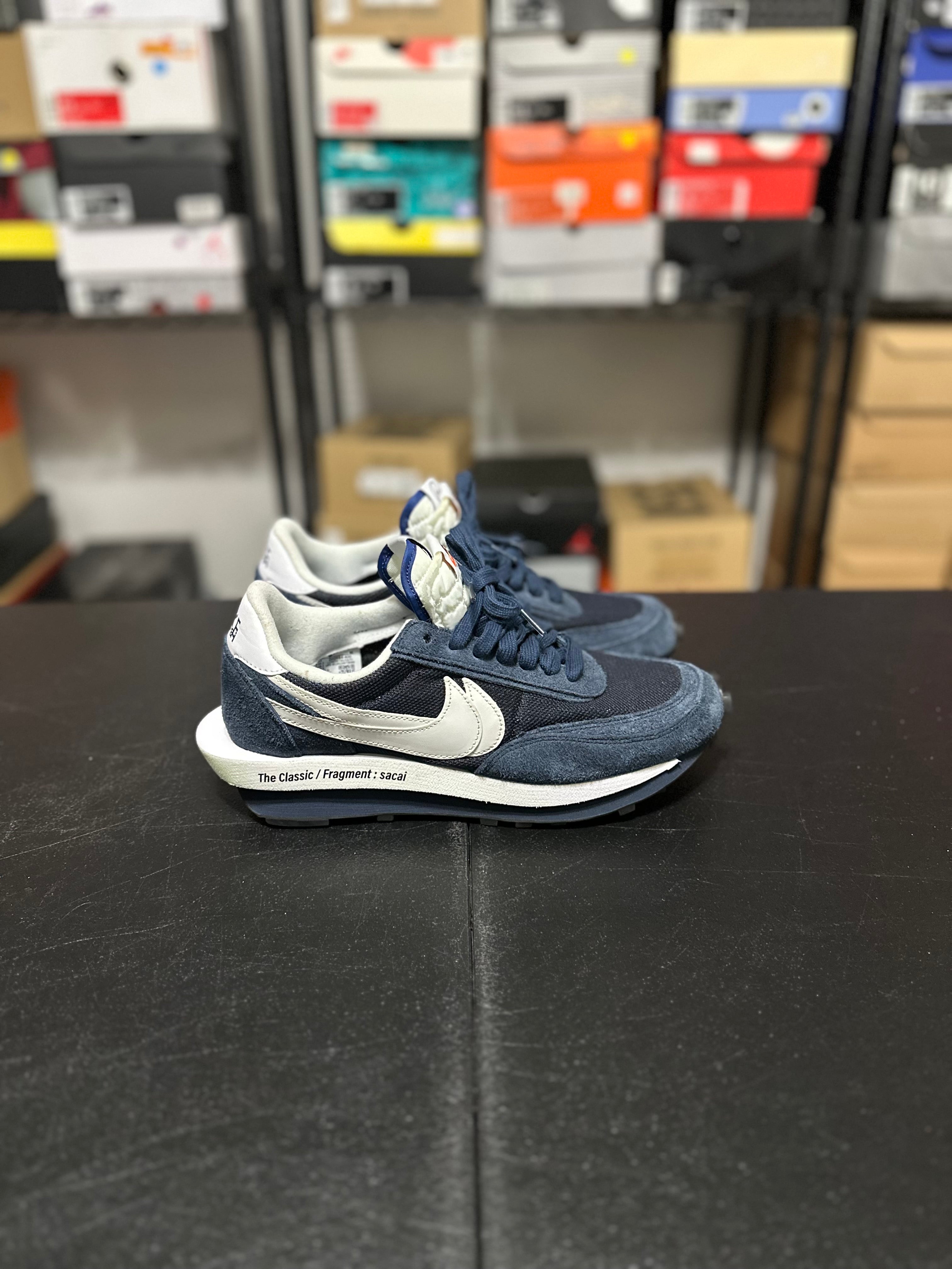 Size 10.5 - sacai waffle blackened blue