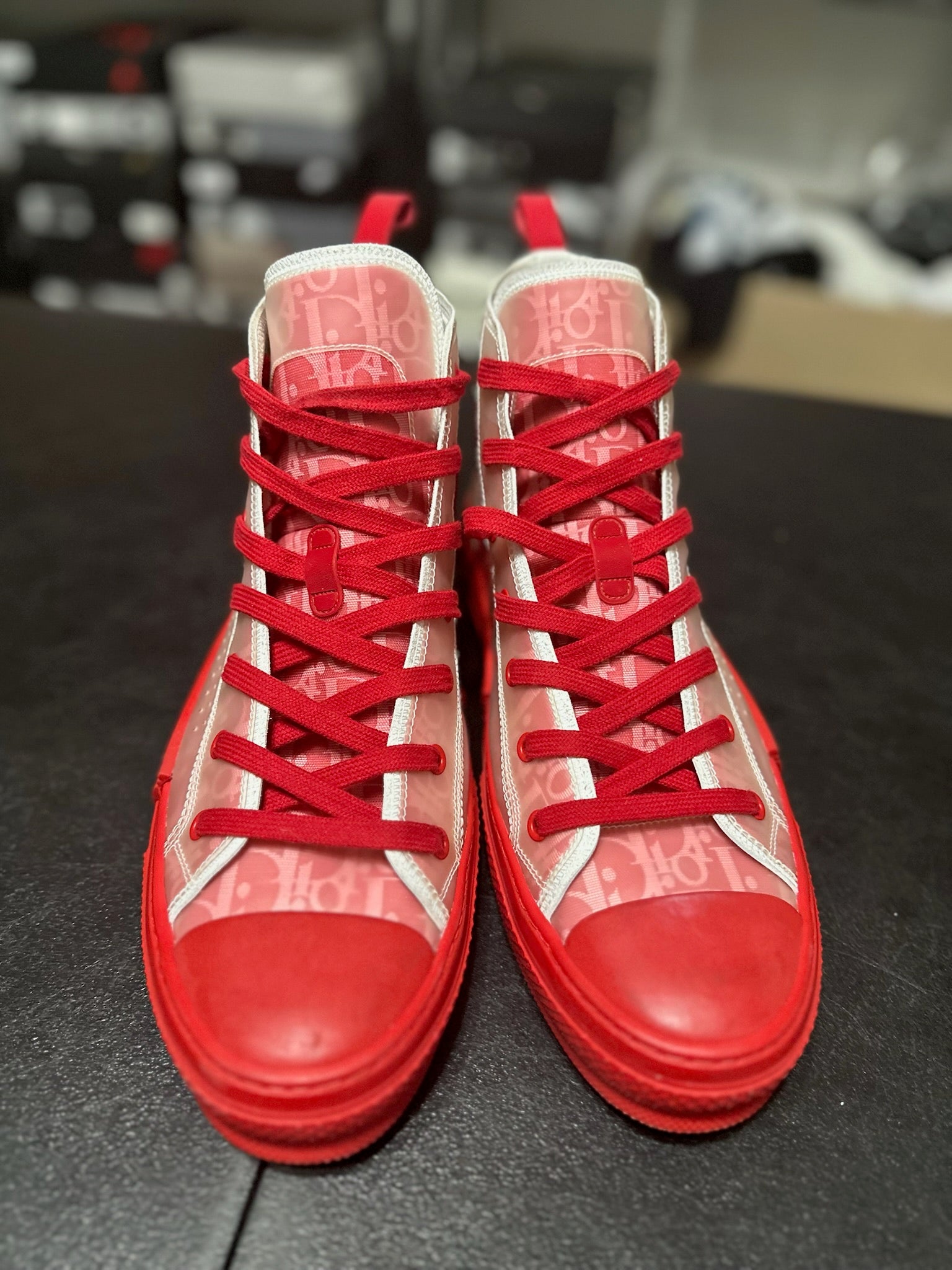 Size 12 - (45) Dior B23 High Red Oblique