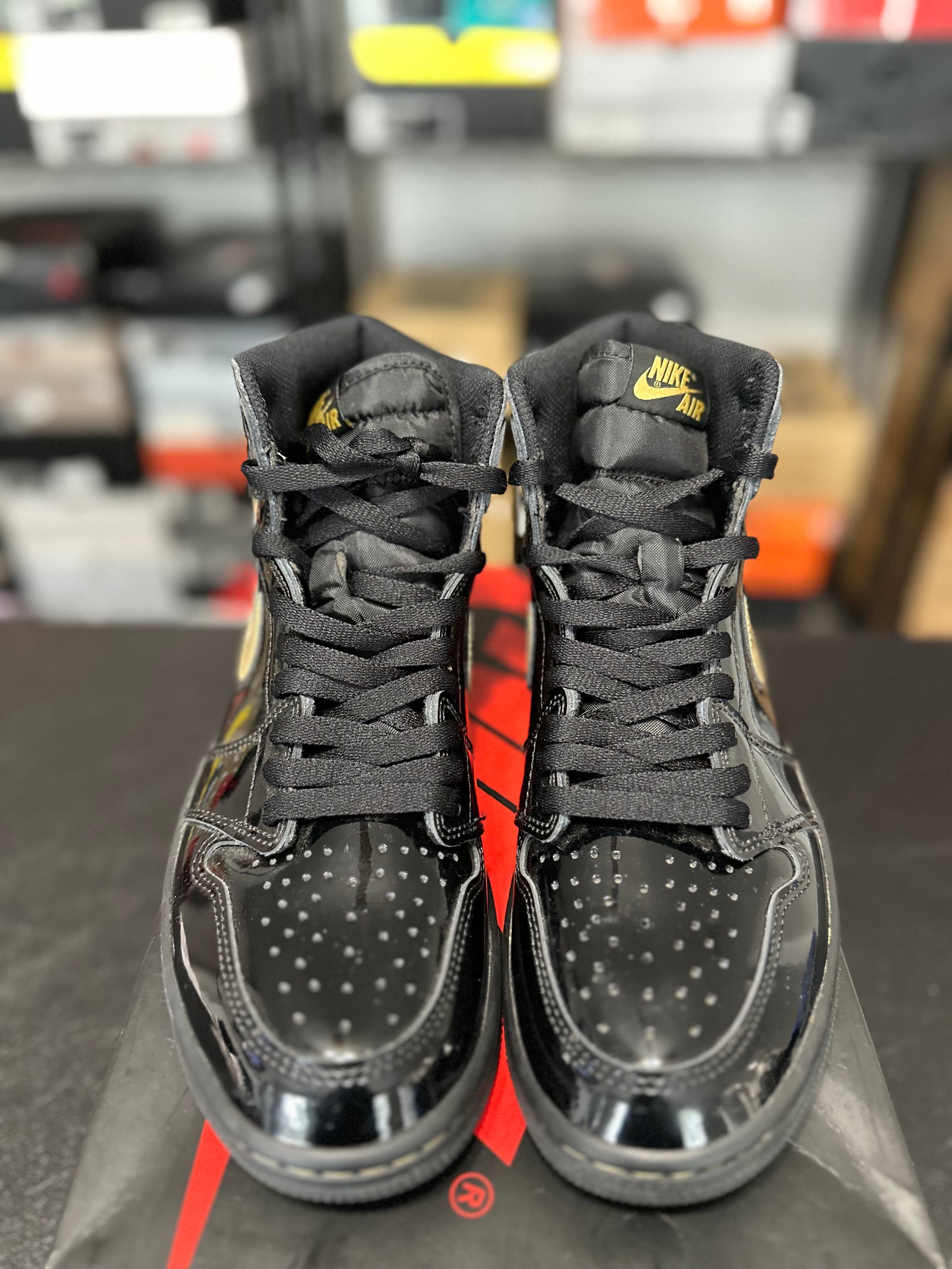 Size 9 - J1 black metallic gold
