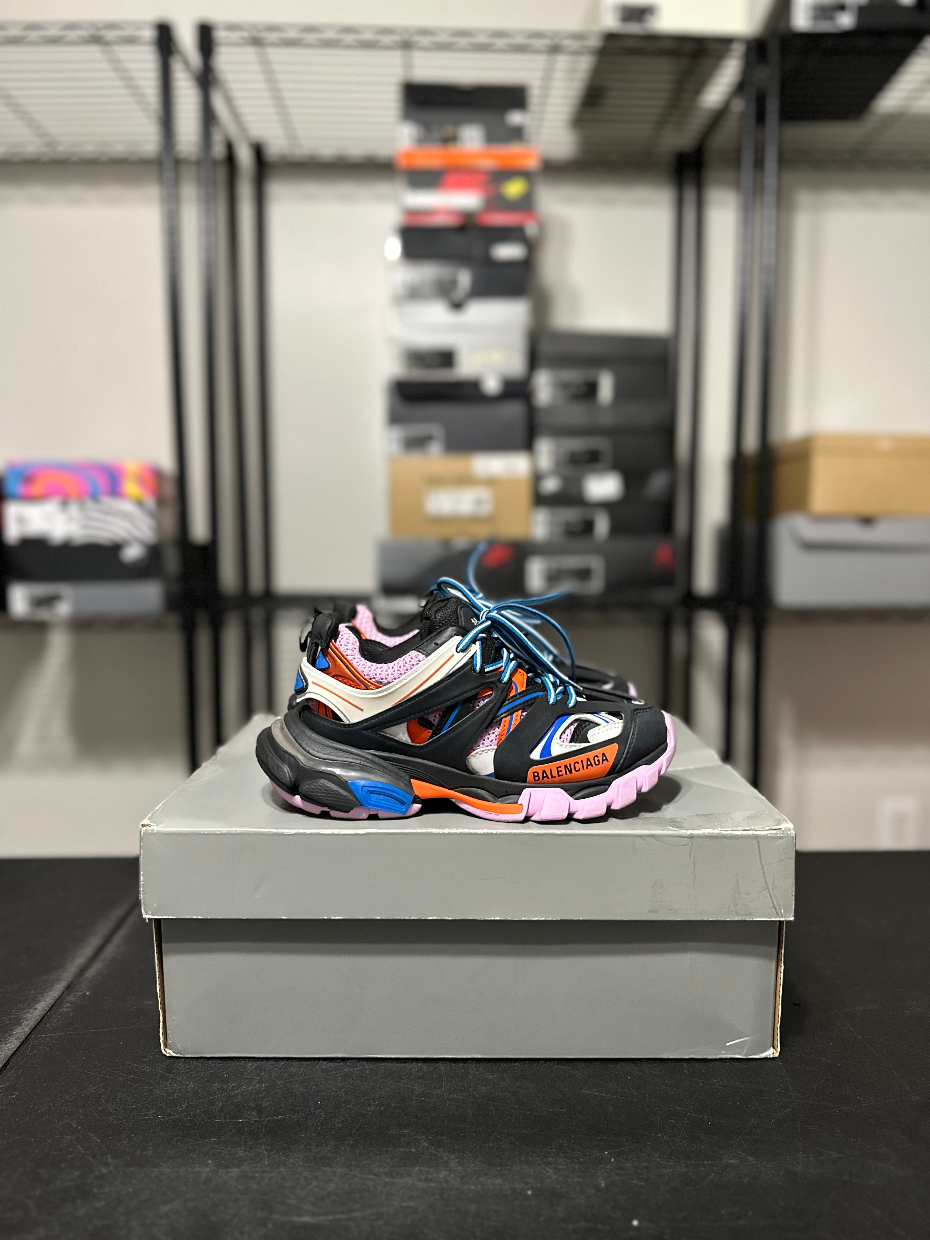 Size 3.5 - (35) Balenciaga track Black/pink red/blue