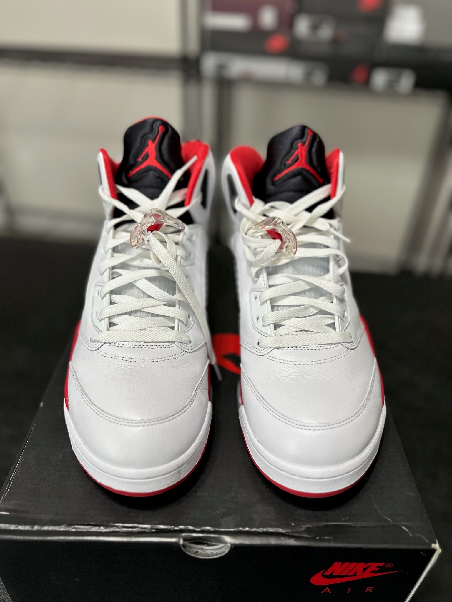 Size 13 - J5 Fire Red Black Tongue