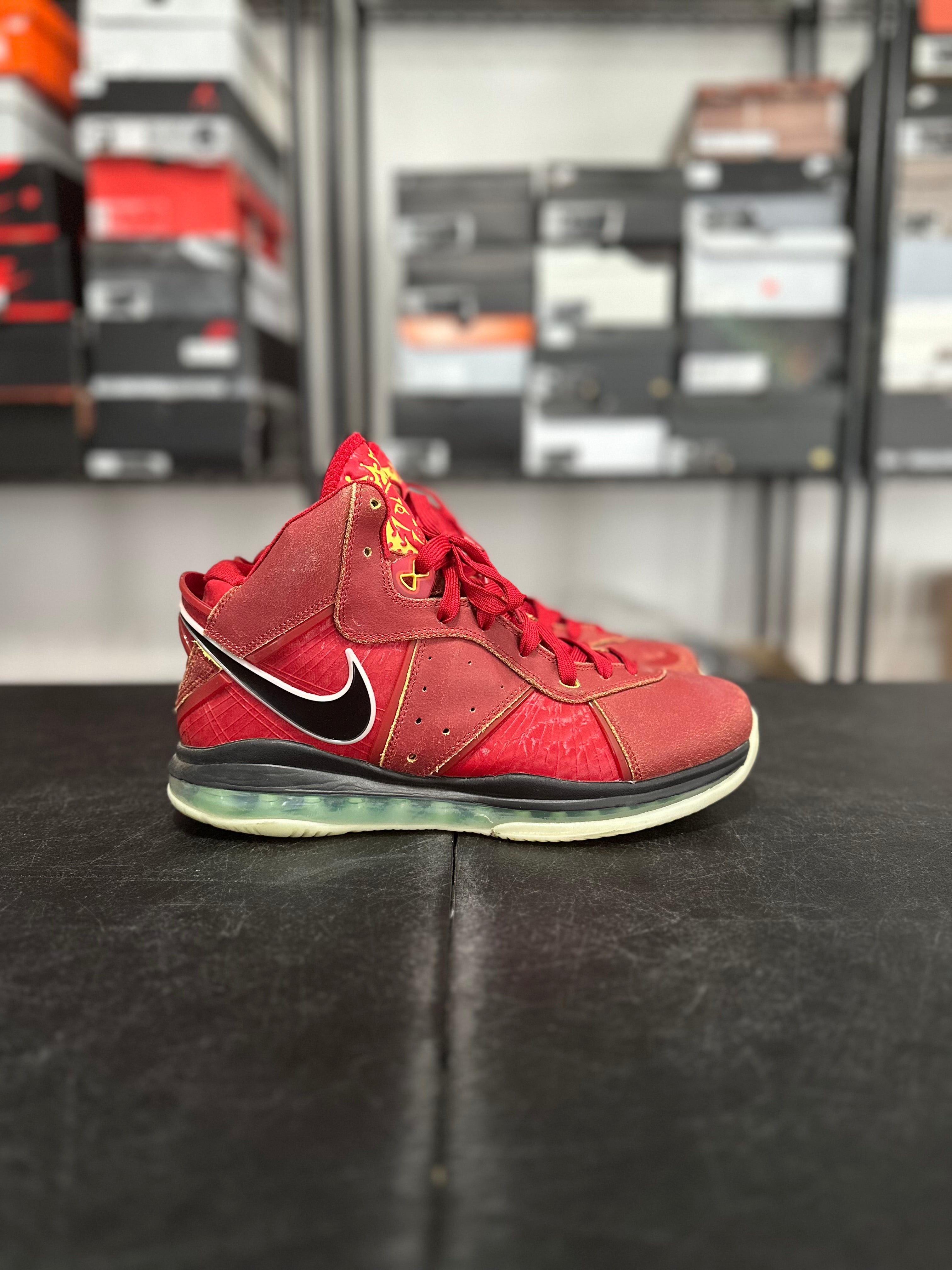 Size 12 - LeBron 8 gym red