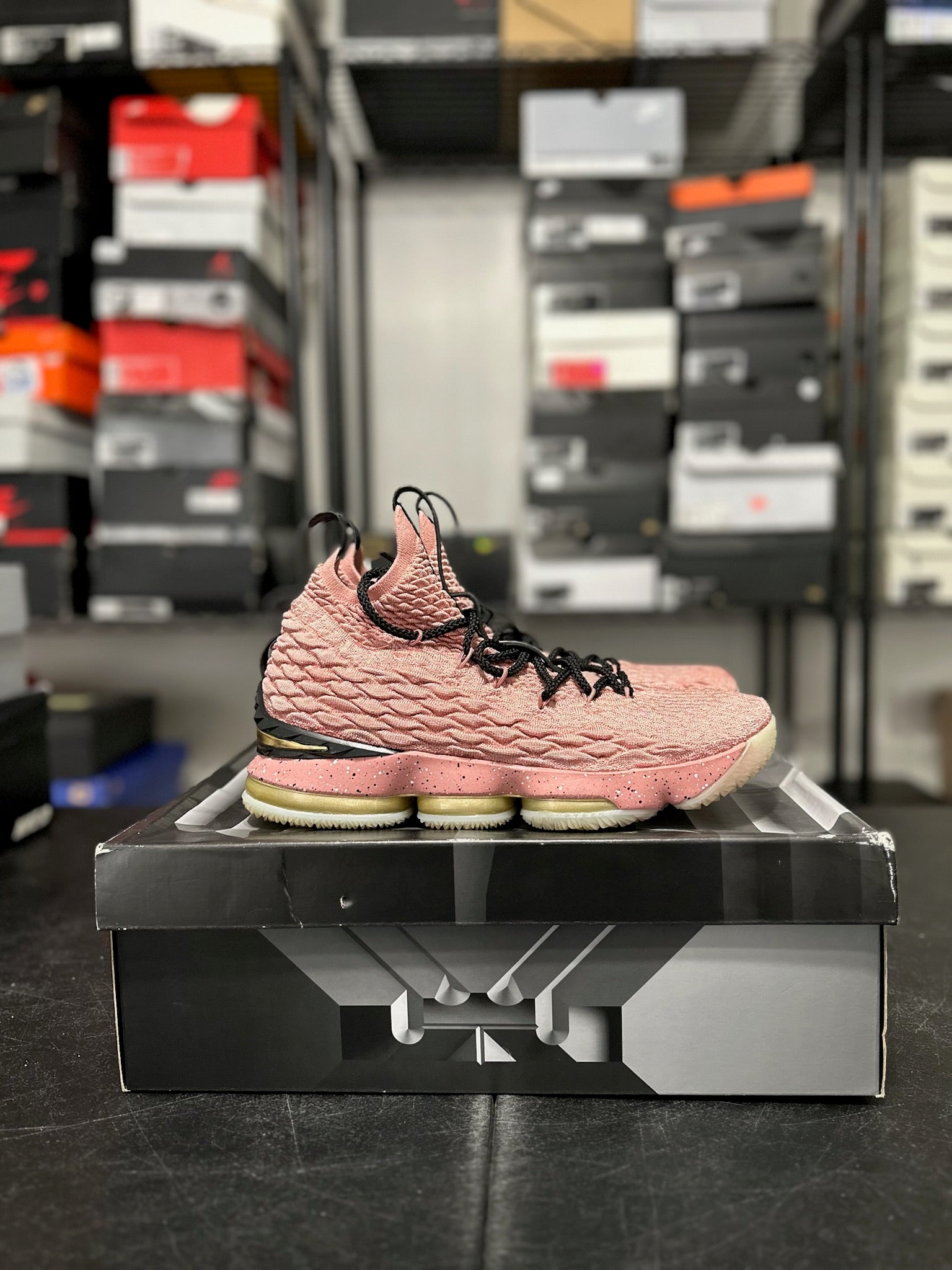 Size 10.5 - LeBron 15 Rust Pink