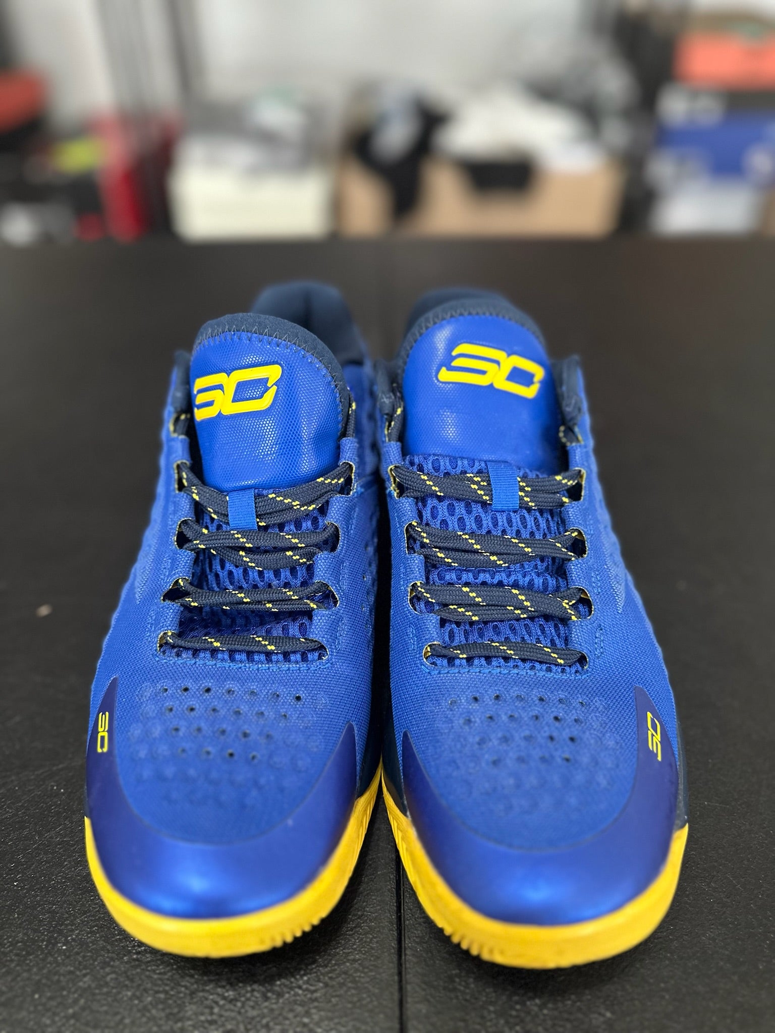 Size 9.5 - Curry 1 Blue/Yellow/Black