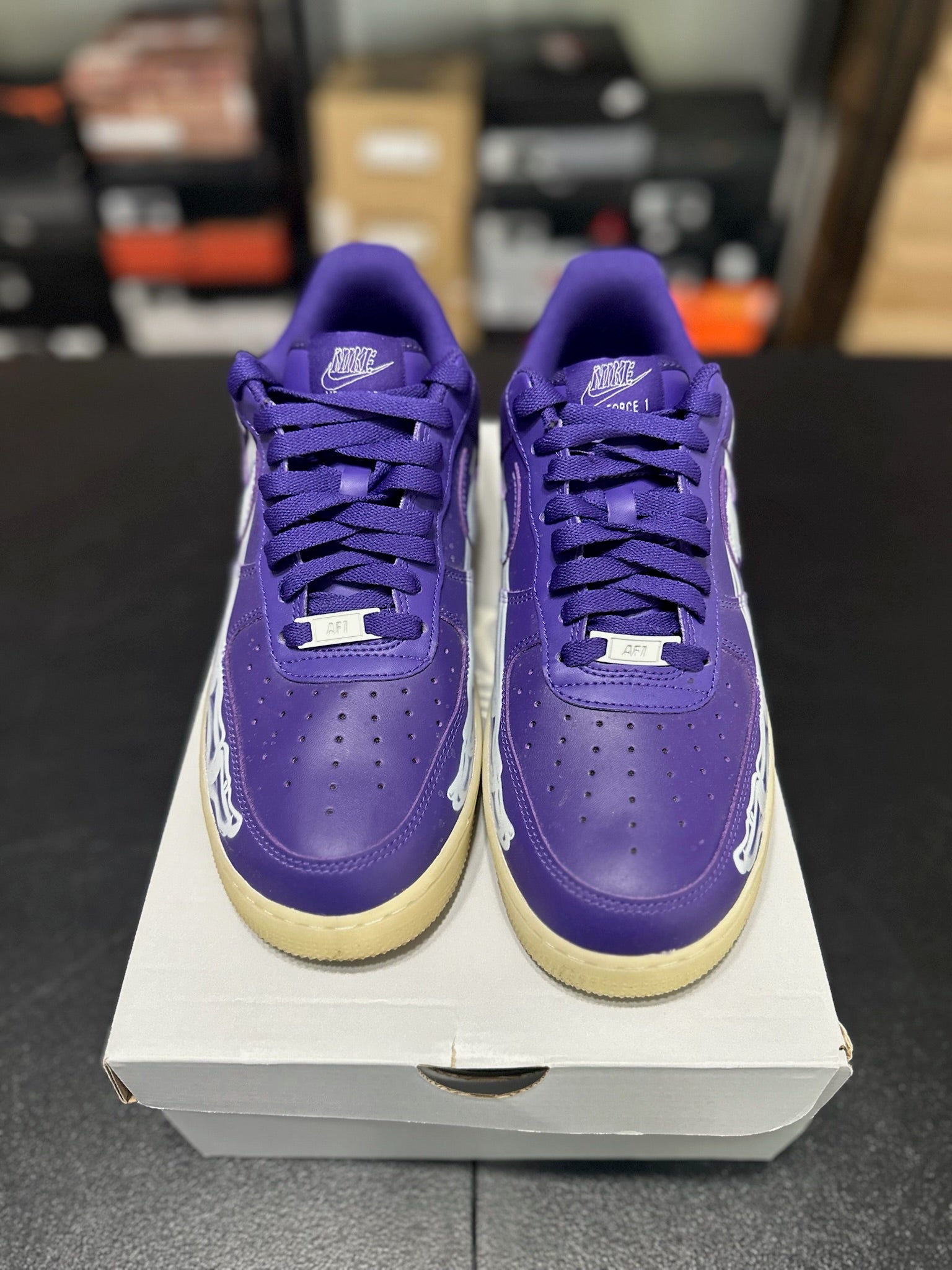 Size 9.5 - AF 1 Purple Skeleton