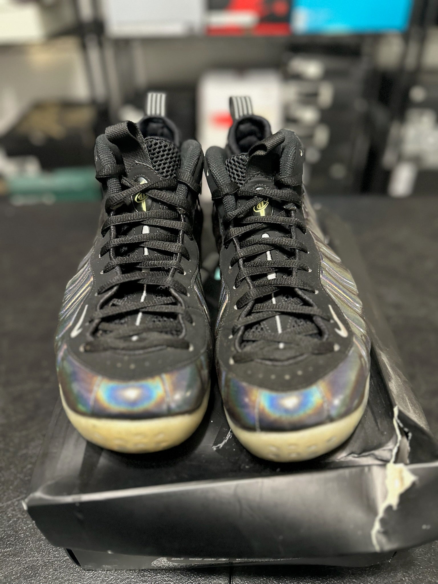 Size 9.5 - Foamposite 1 Hologram