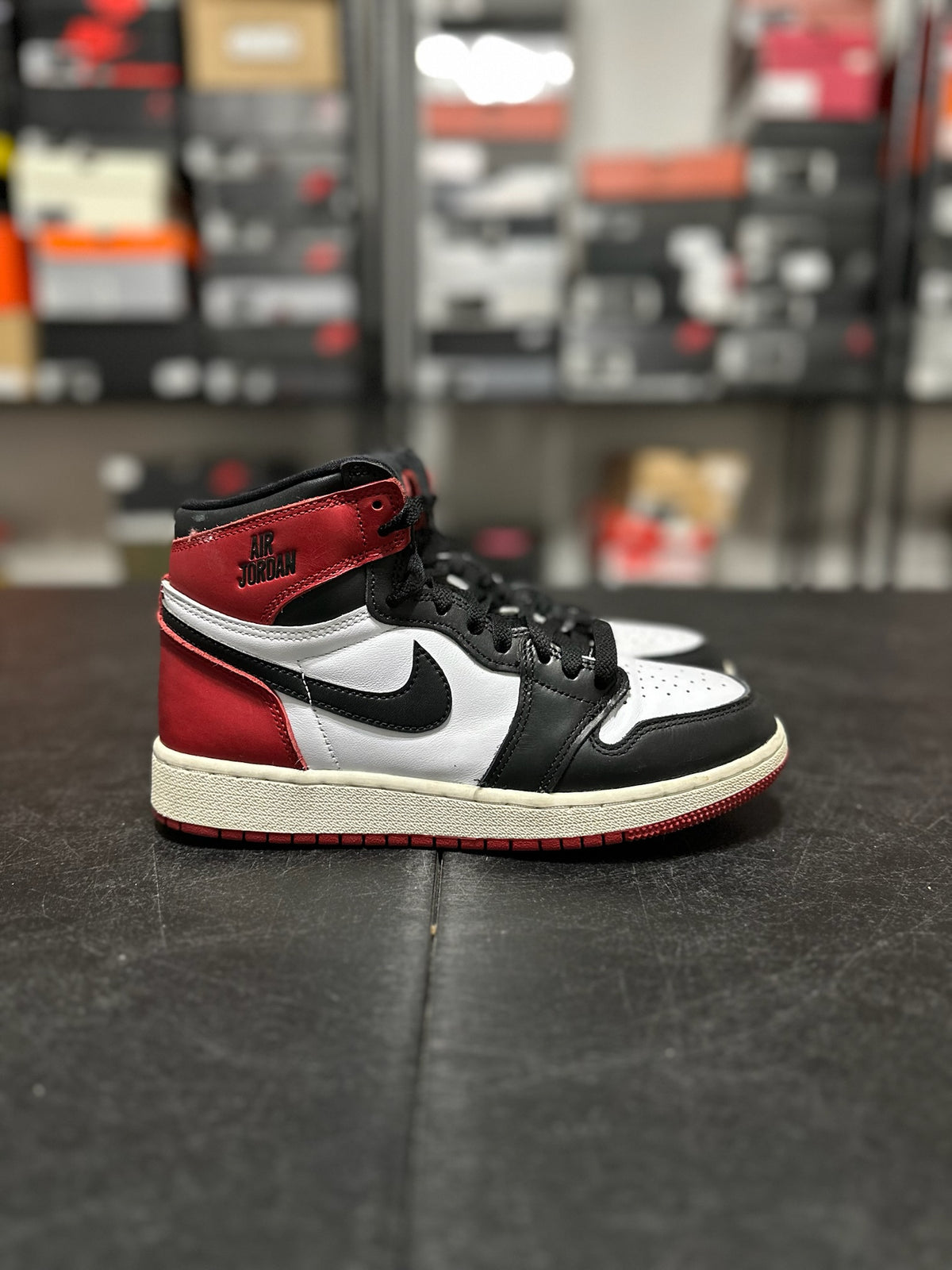 Size 5.5Y - j1 high black toe reimagined