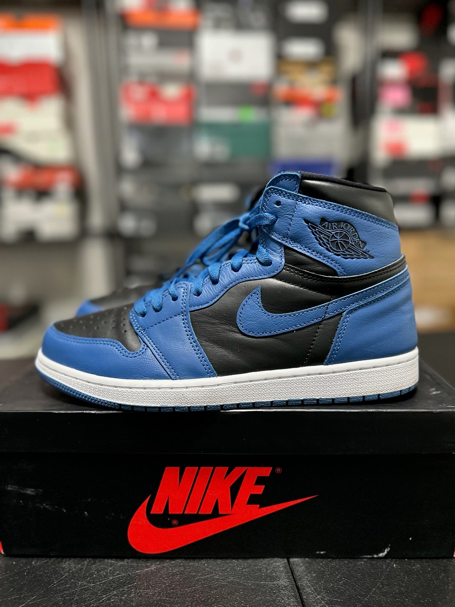 Size 10.5 - J1 High Dark Marina Blue