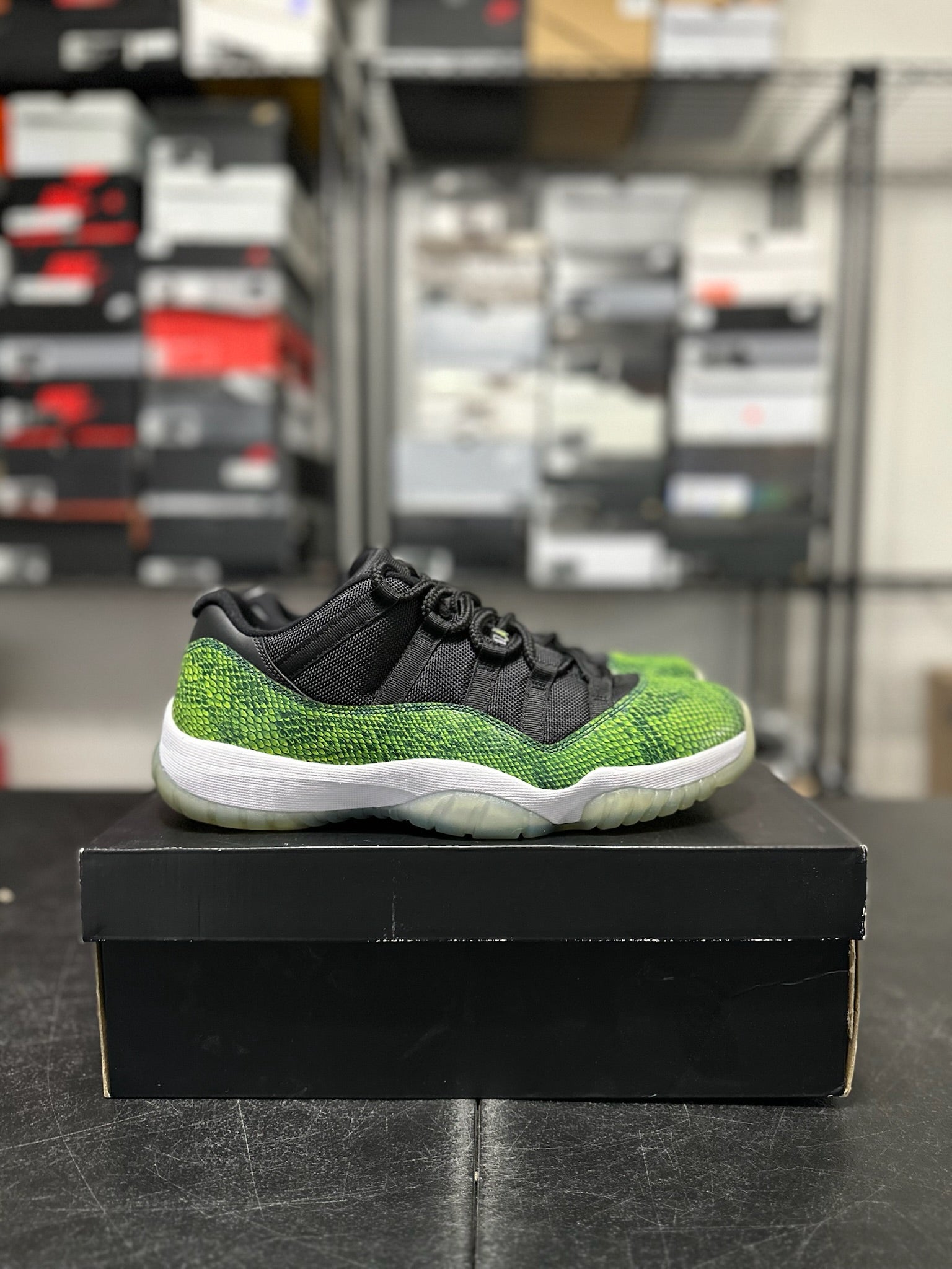 Size 10.5 - J11 Green Snakeskin
