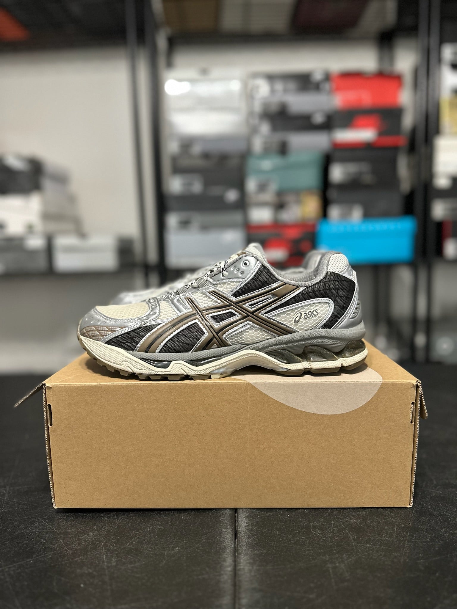 Size 9 - ASICS Gel Nimbus 10.1 Cream Pure Silver