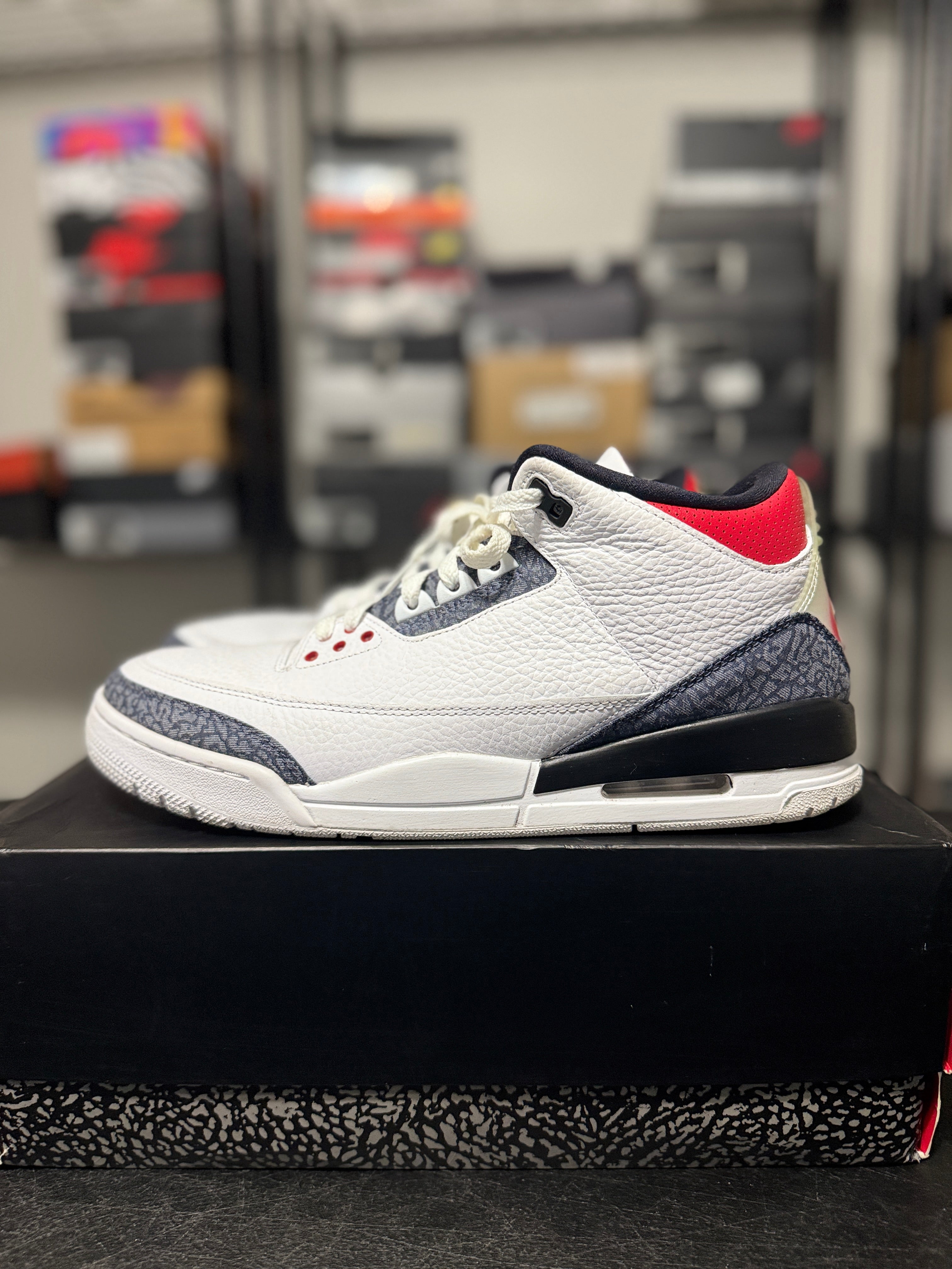 Size 11.5 - J3 fire red denim