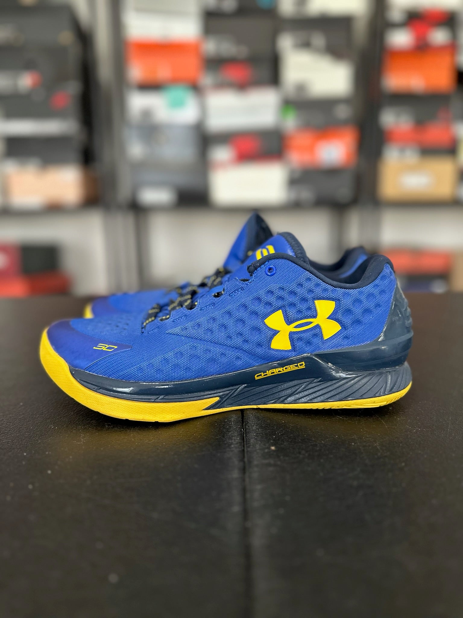 Size 9.5 - Curry 1 Blue/Yellow/Black